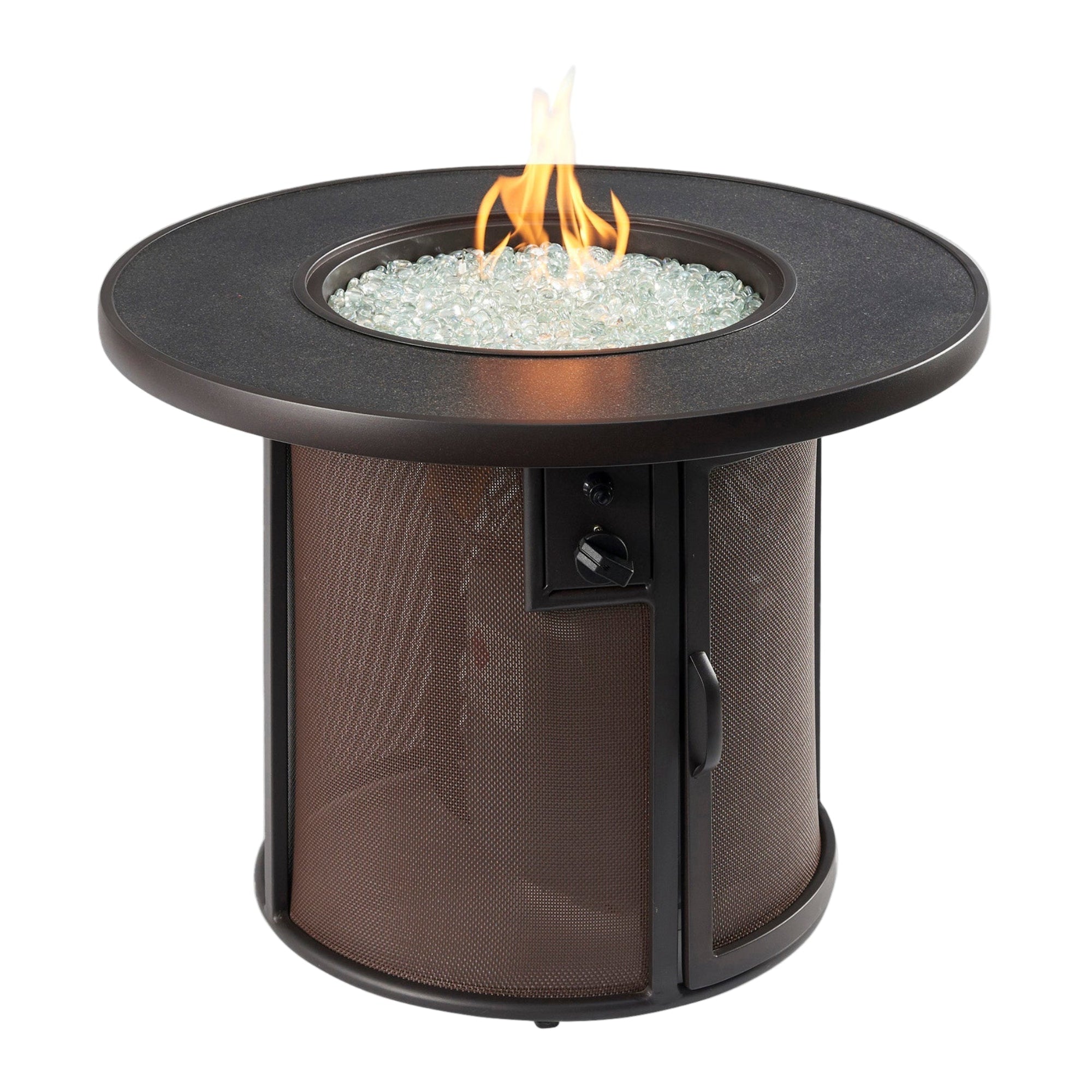 Stonefire 32″ Round Gas Fire Pit Table – The Outdoor GreatRoom Company