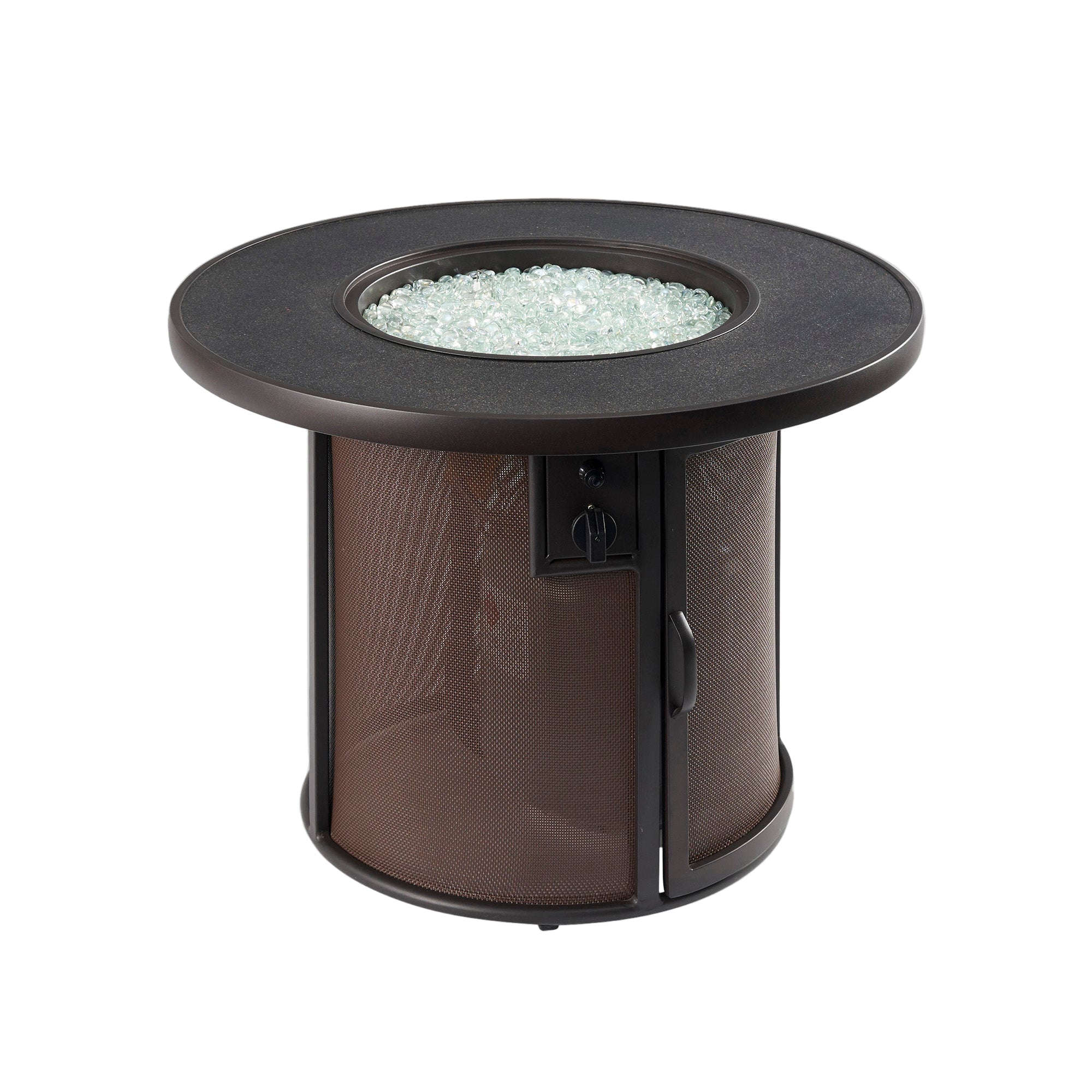 Stonefire 32″ Round Gas Fire Pit Table – The Outdoor GreatRoom Company
