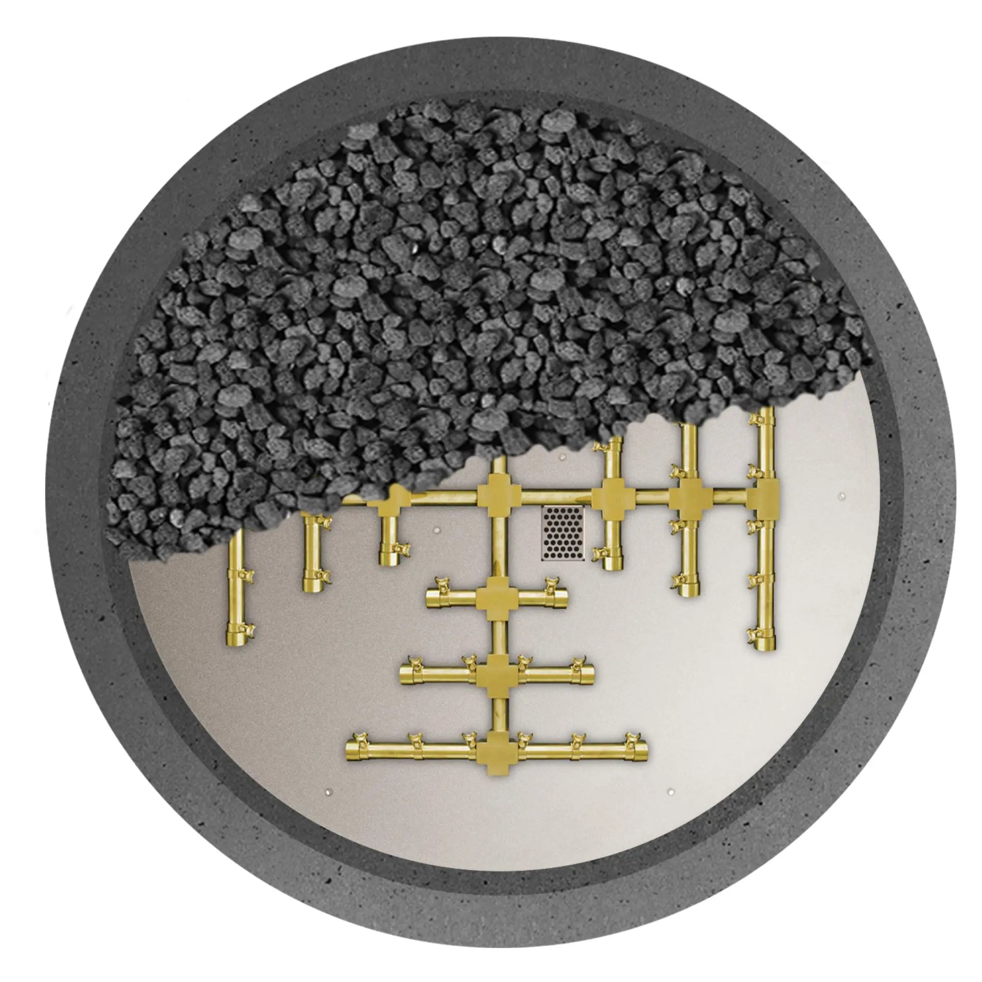 Sanctuary 39″ Round Concrete Gas Fire Bowl – Pro Series by Firegear Firegear