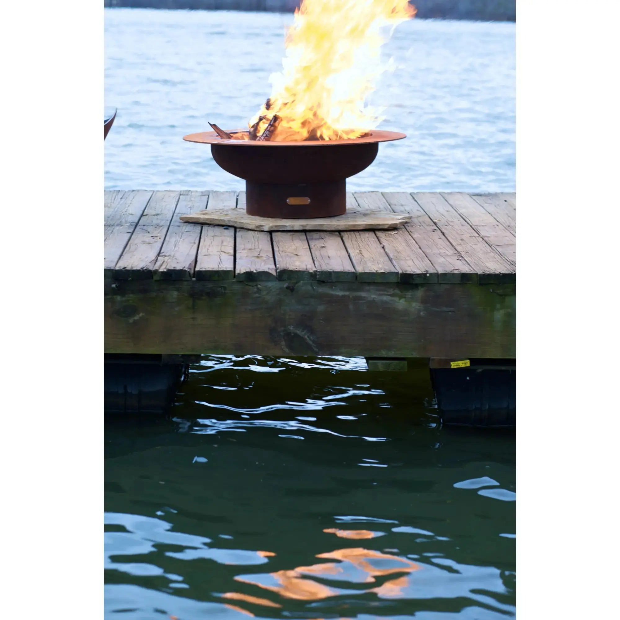 Saturn 41″ Round Wood Burning Fire Pit – Carbon Steel by Fire Pit Art Fire Pit Art
