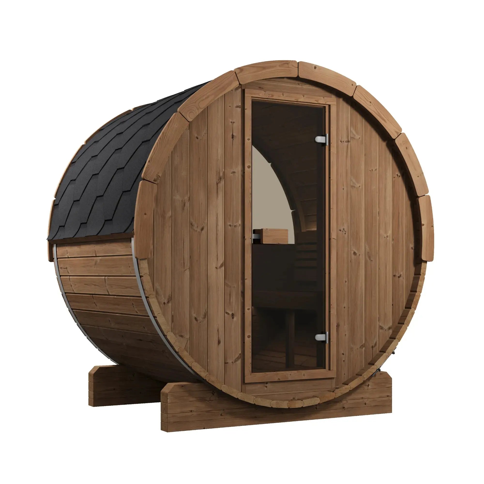 SaunaLife Model E6W Ergo Series Outdoor Sauna Barrel Kit, Rear Window SaunaLife