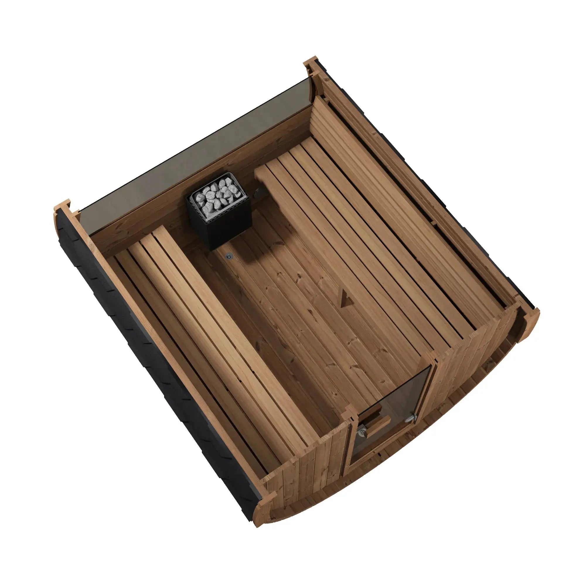 SaunaLife Model E8W Ergo Series Outdoor Sauna Barrel Kit, Rear Window SaunaLife