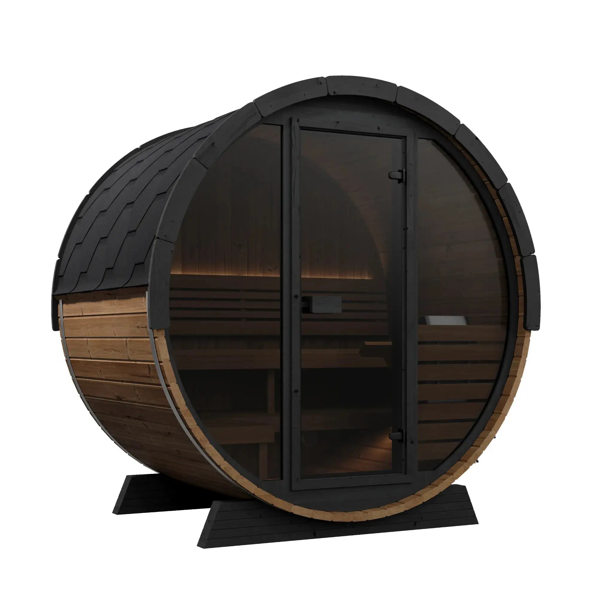 SaunaLife Model EE6 Ergo Elegance Series Outdoor Sauna Barrel Kit SaunaLife