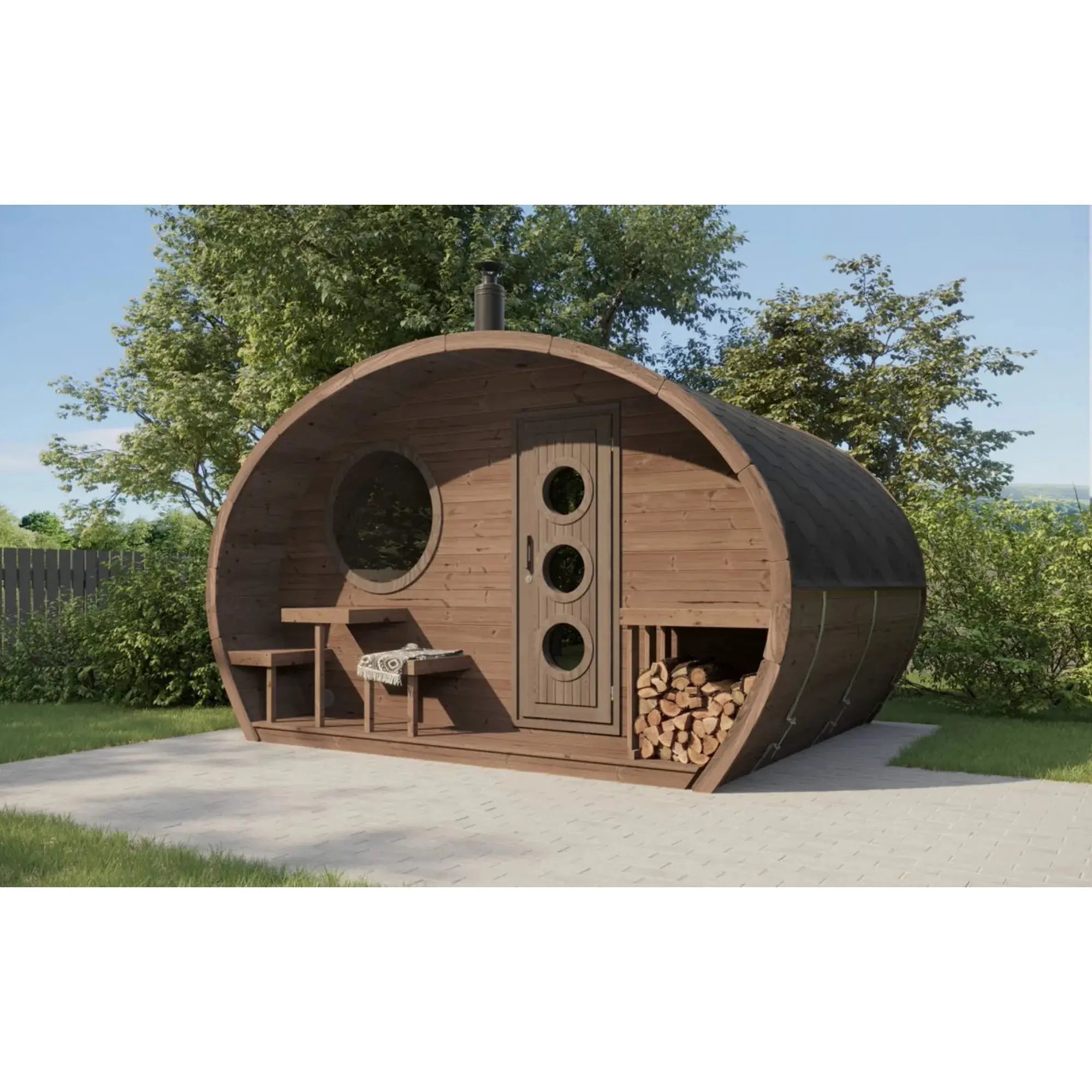 SaunaLife Model G11 Garden Series Outdoor Home Sauna Kit SaunaLife