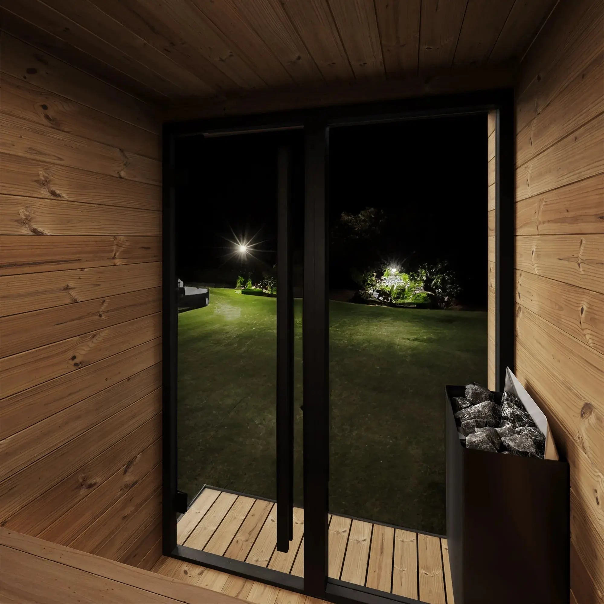 SaunaLife Model GL4 Garden Luxury Series Outdoor Home Sauna Kit SaunaLife