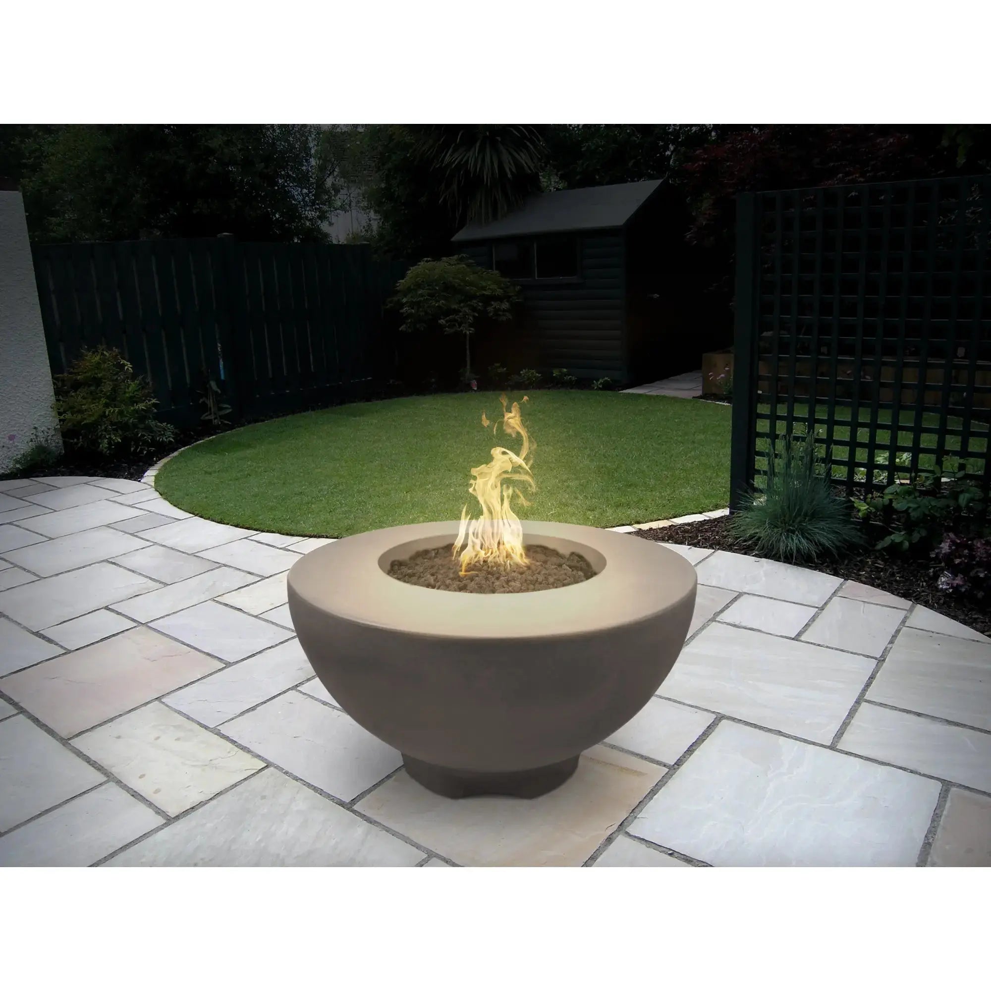Sienna 37" Round Concrete Gas Fire Pit – The Outdoor Plus The Outdoor Plus