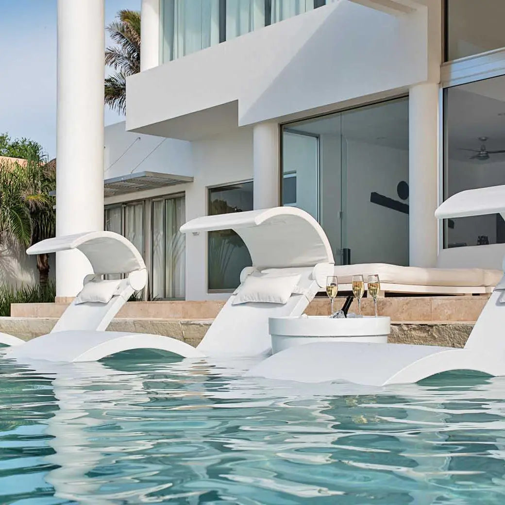 Ledge Lounger Signature Chaise Deep 74" Resin In-Pool Chaise Lounge - view 5