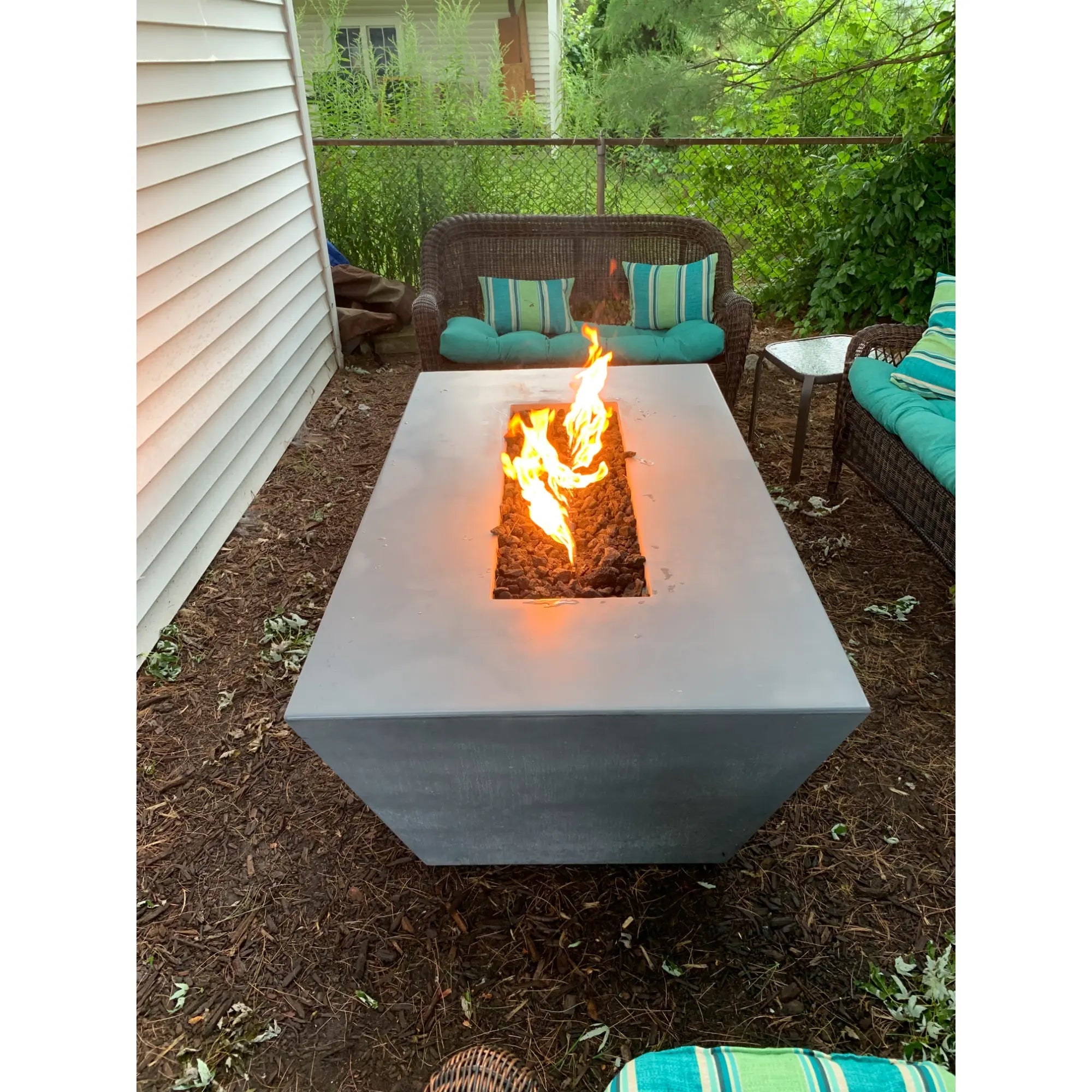 Angelus 60" Rectangular Concrete Gas Fire Pit – The Outdoor Plus The Outdoor Plus