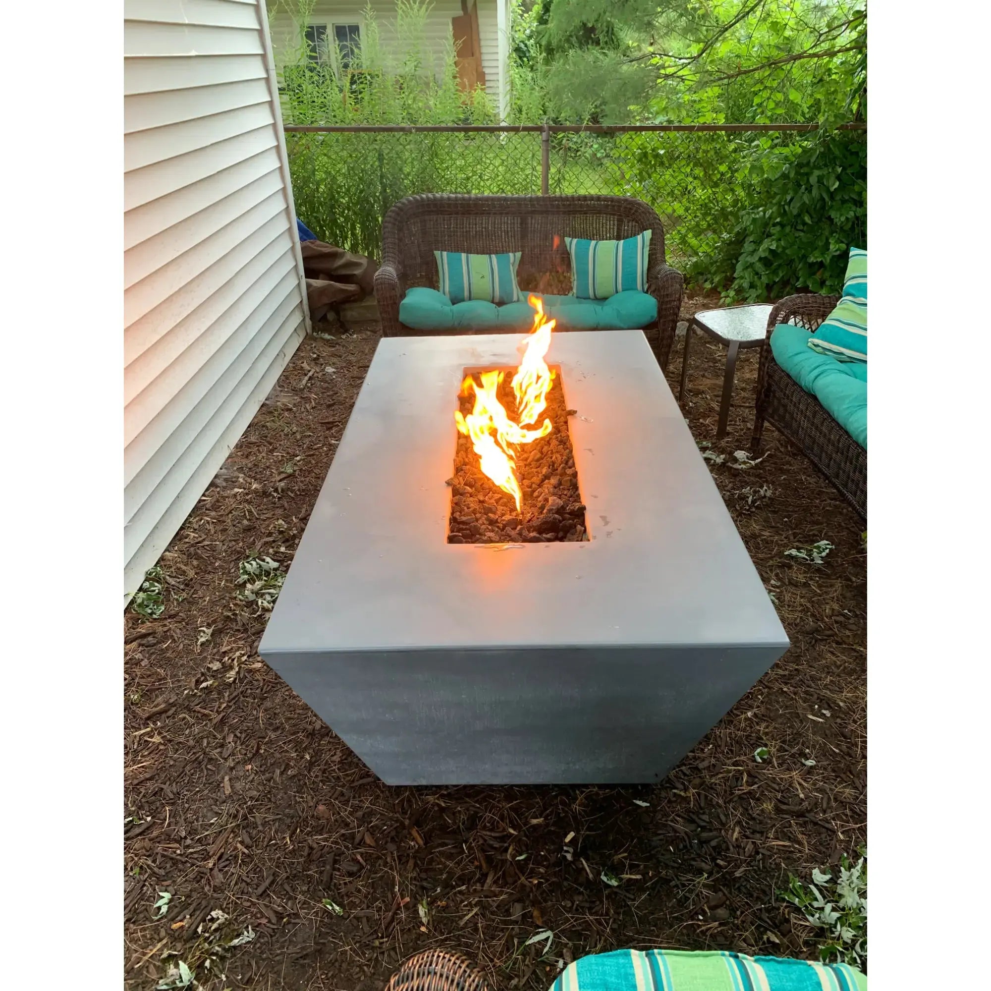 Angelus 60" Rectangular Concrete Gas Fire Pit – The Outdoor Plus The Outdoor Plus