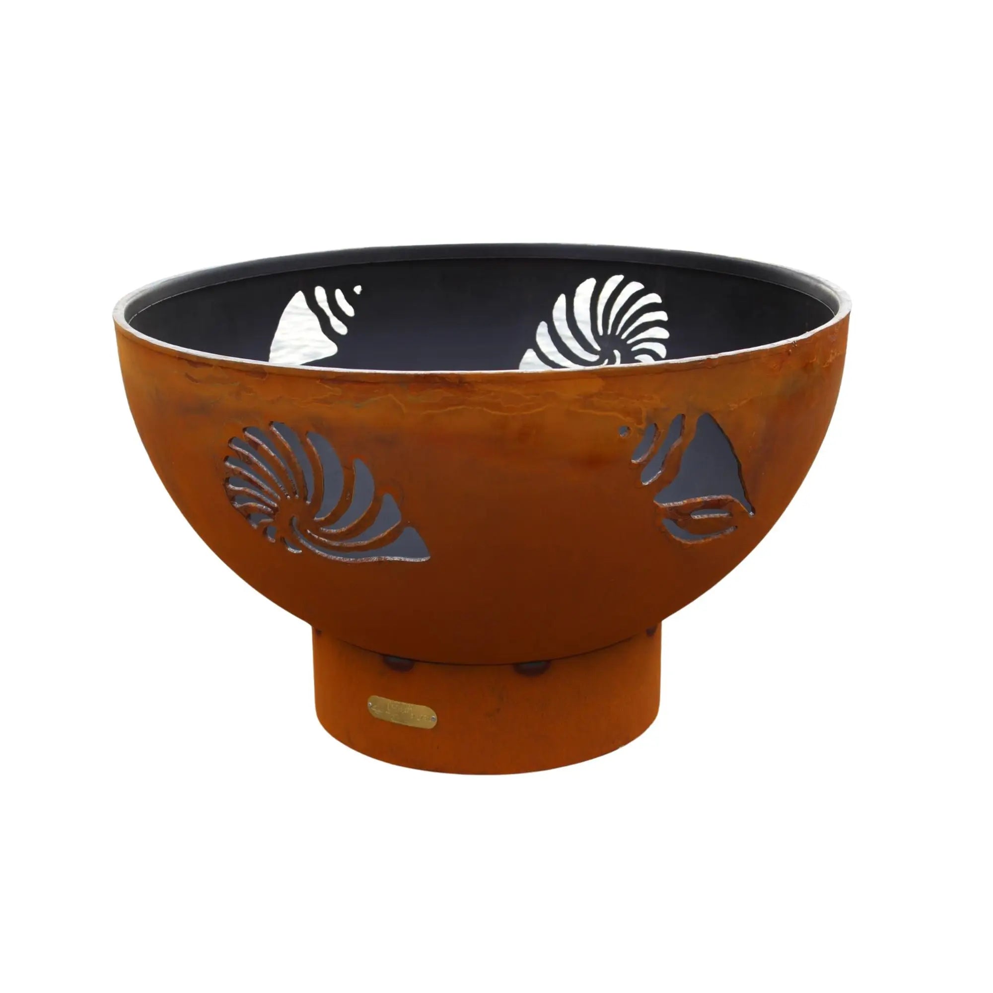 Beachcomber 36" Round Wood Fire Pit – Carbon Steel by Fire Pit Art Fire Pit Art