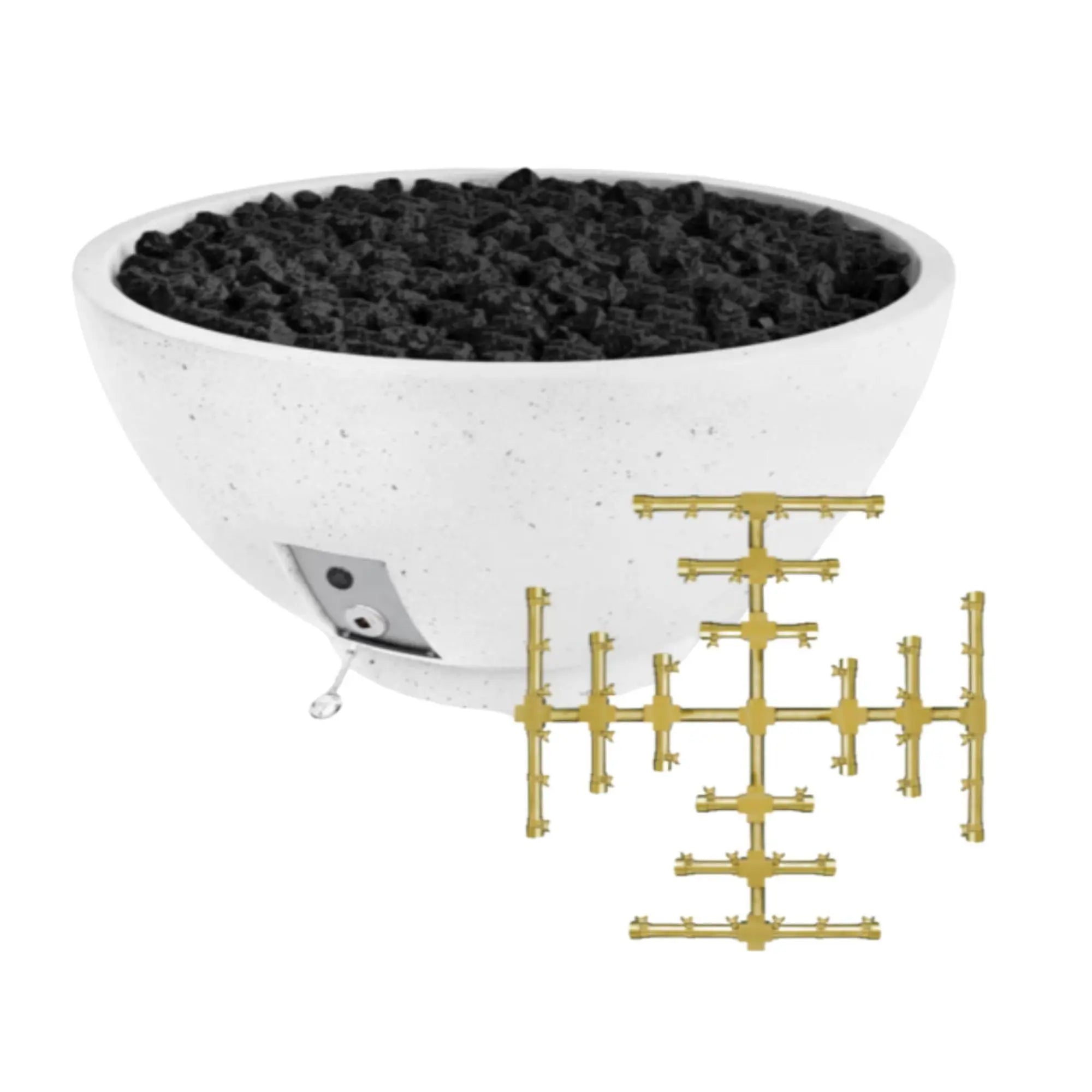 Sanctuary 39″ Round Concrete Gas Fire Bowl – Pro Series by Firegear Firegear