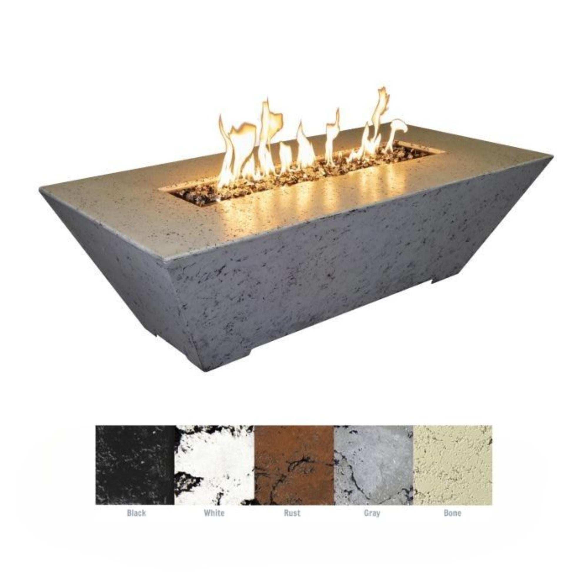 Olympus 60″ Tall Rectangular Concrete Propane Fire Table – Grand Canyon Gas Logs