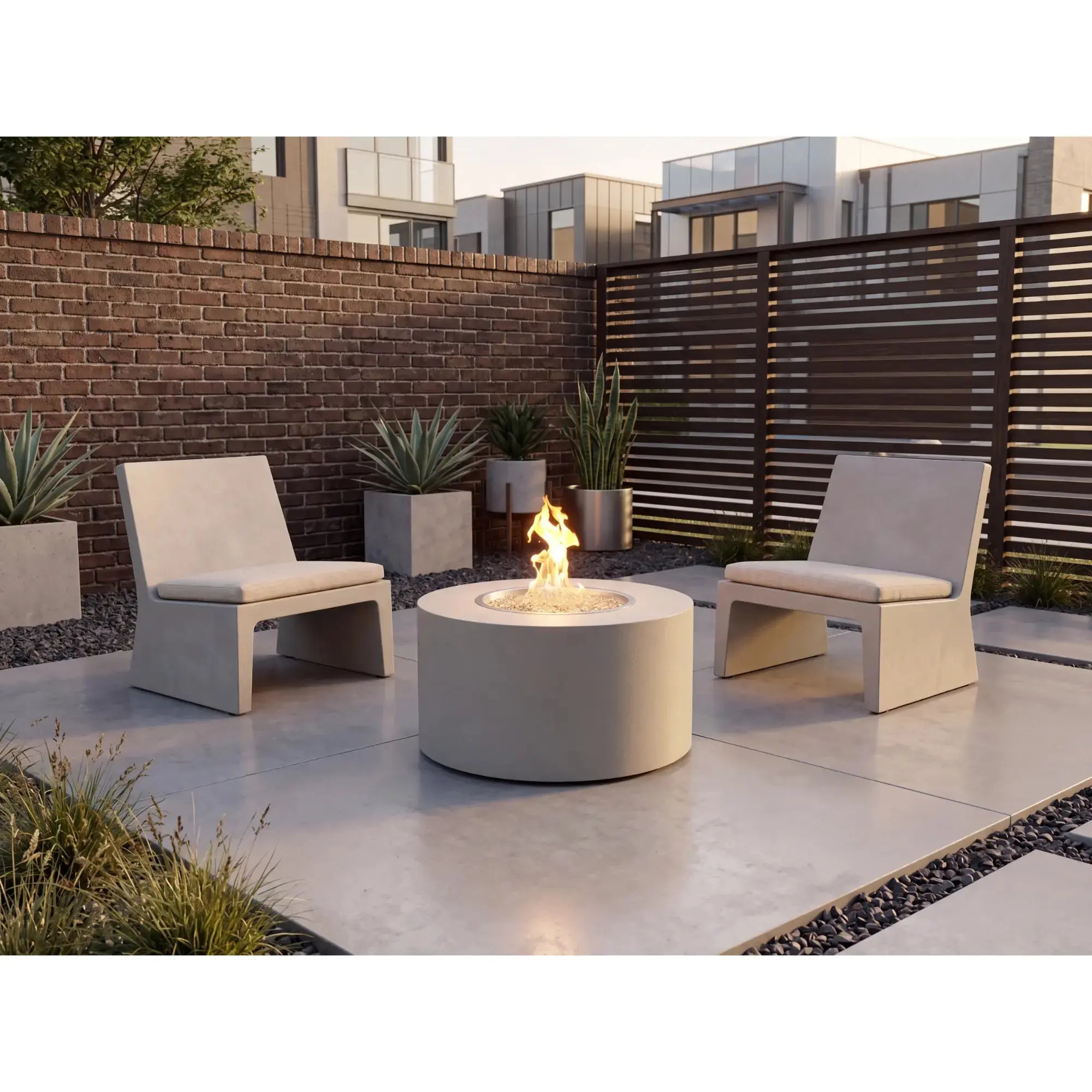 Vosera 36" Round Gas Fire Pit Table – The Outdoor GreatRoom Company The Outdoor GreatRoom Company