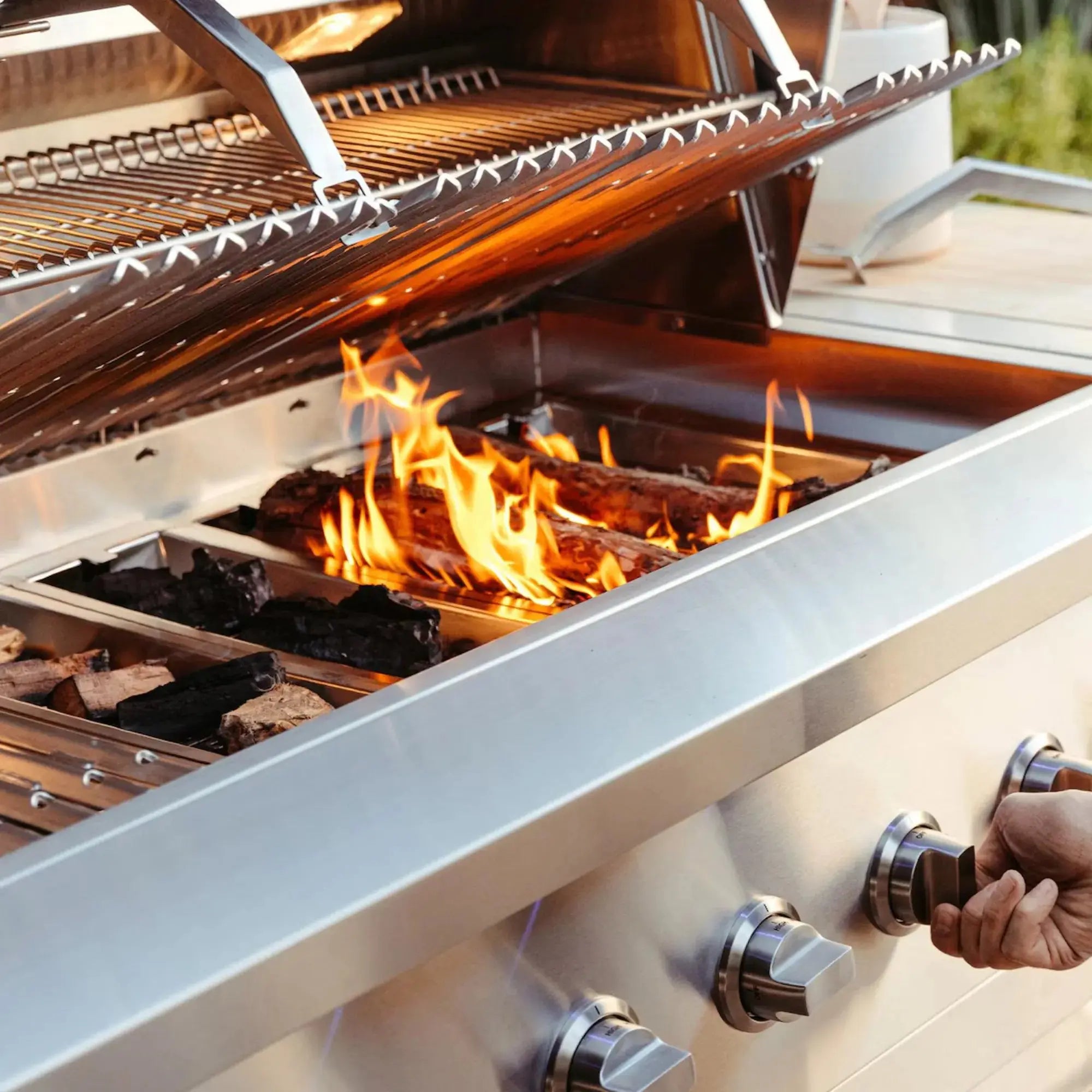 American Made Grills Encore 36-Inch Built-In Hybrid Grill — 110,000 BTU | Gas, Charcoal & Wood | Made in USA American Made Grills
