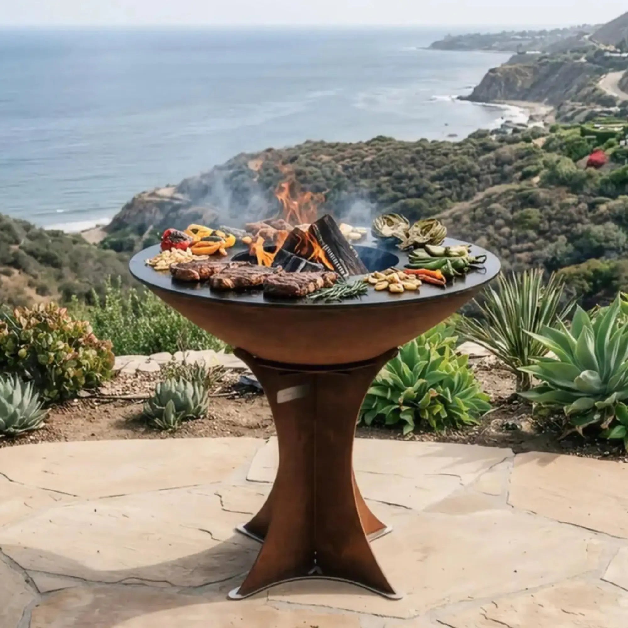 Arteflame 40" Flat Top Grill with High Euro Base Arteflame