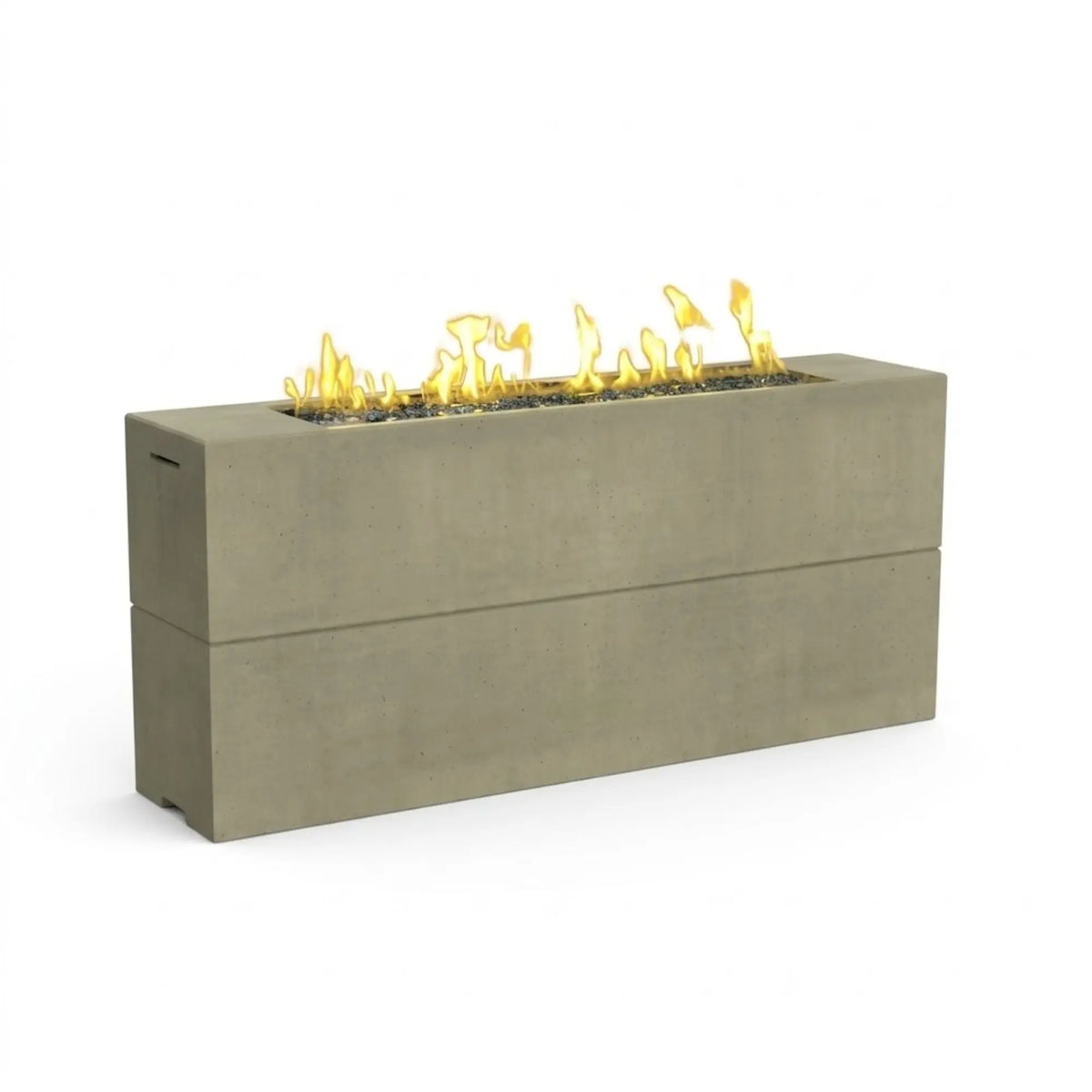 American Fyre Designs Milan Tall Linear 72" GFRC Gas Fire Pit Table American Fyre Designs