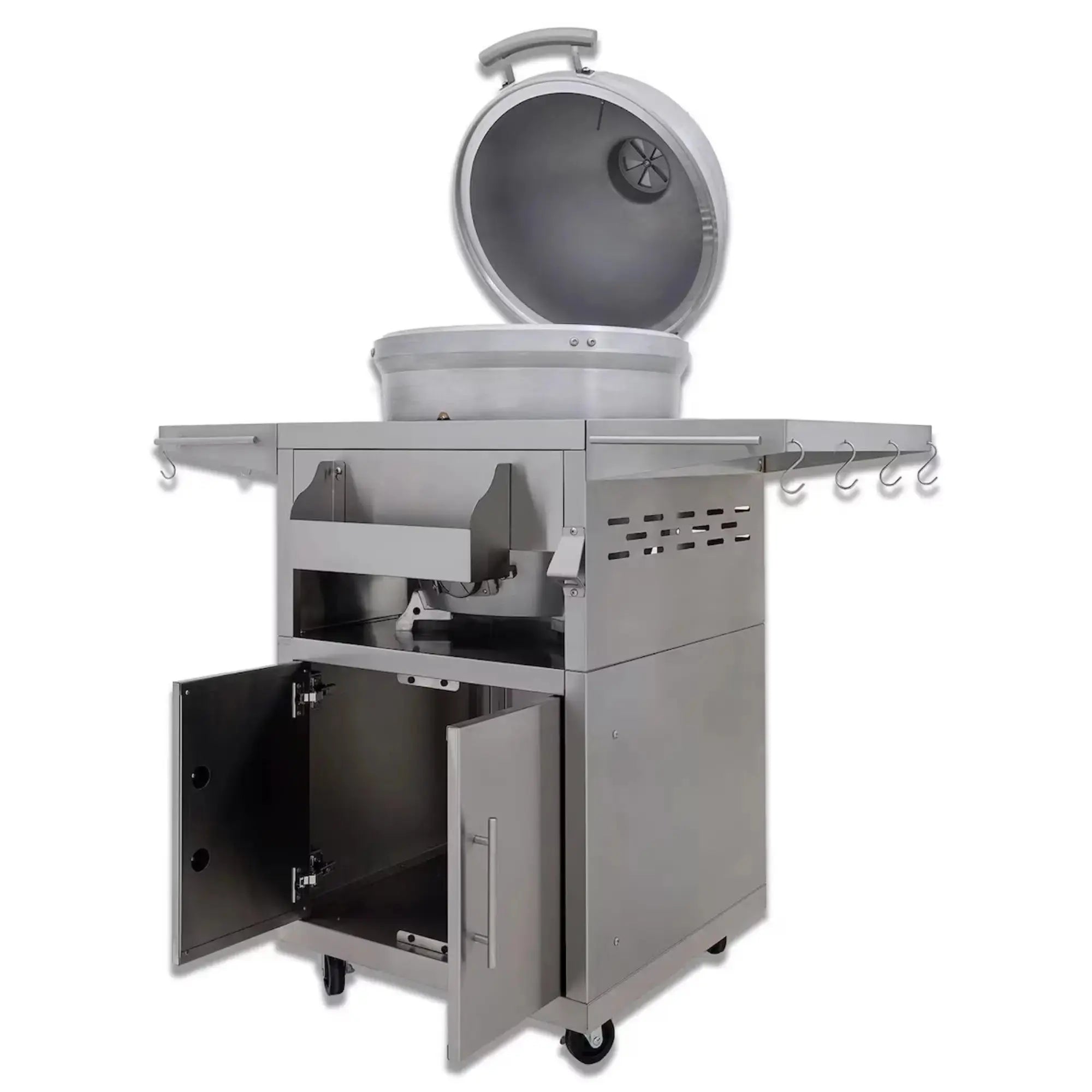Blaze 20-Inch Cast Aluminum Kamado Freestanding Charcoal Grill with Cart Blaze