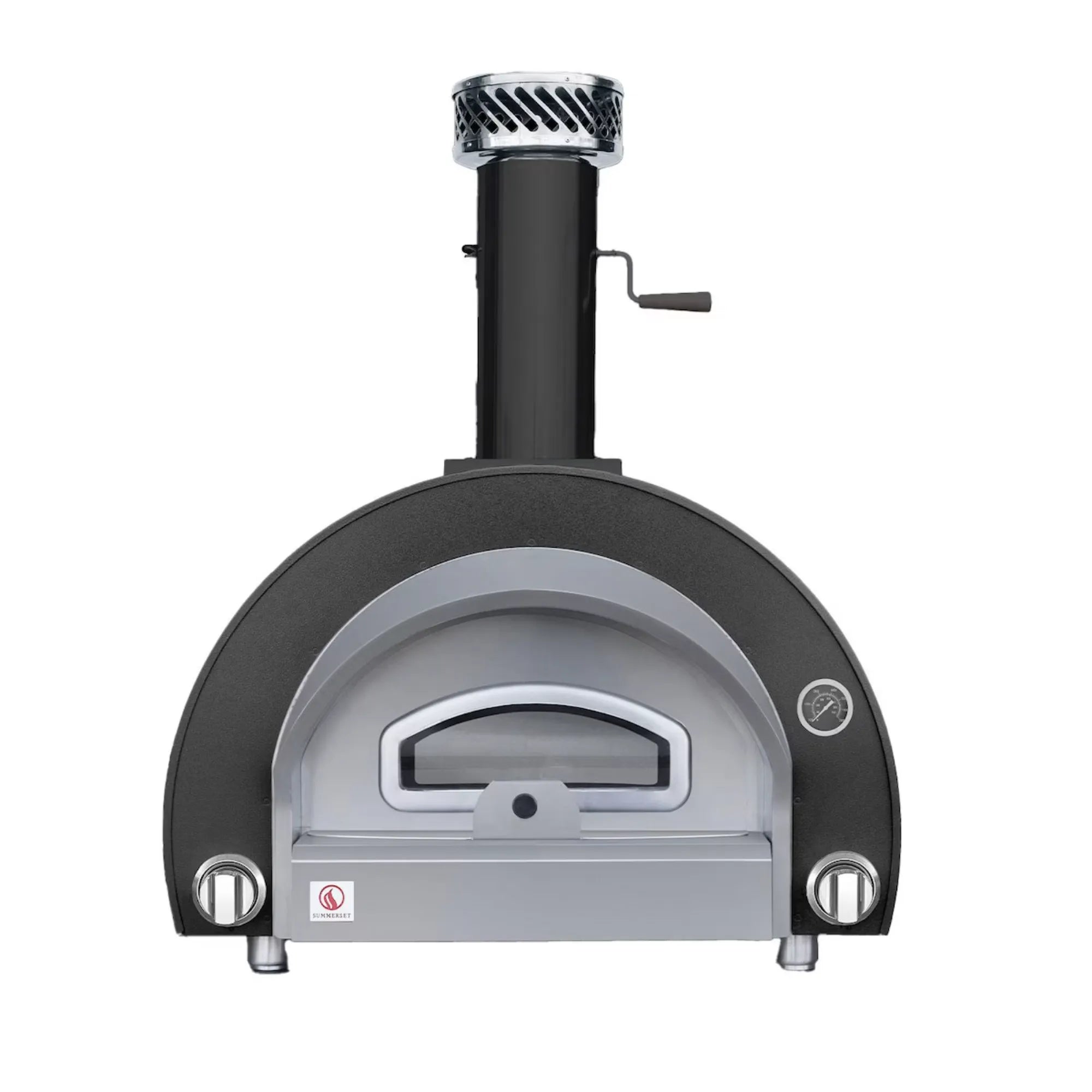 Summerset Hybrid Outdoor Oven — Gas or Wood-Fire, Up to 700°F, Matte Black | OV-HYB Summerset