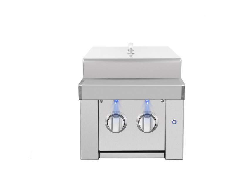 American Made Grills Estate Double Side Burner — 28,000 BTU w/ Independent Controls & LED Lighting | ESTSB2 American Made Grills