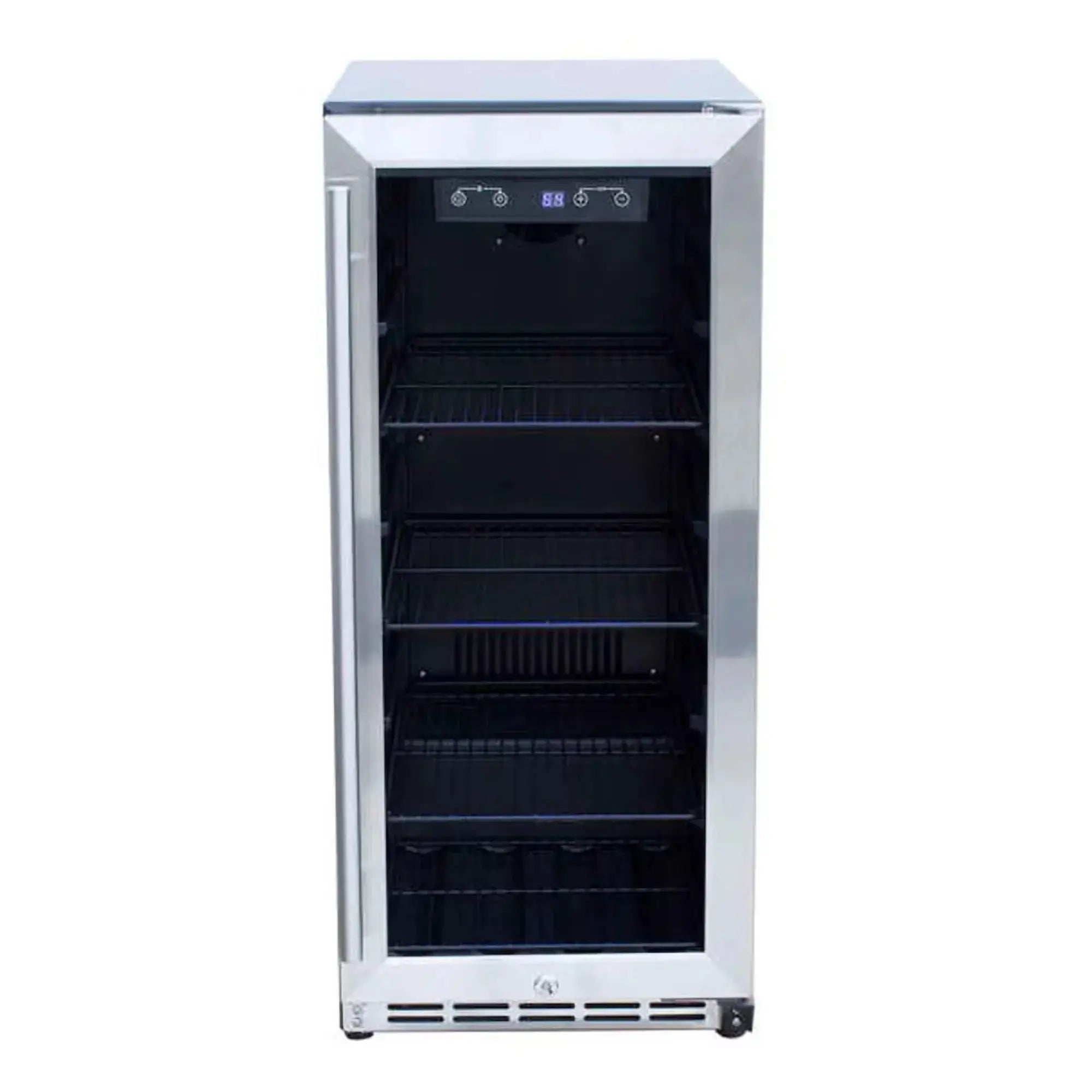 Summerset 15" 3.2 Cu. Ft. Outdoor Rated Refrigerator — Glass Door & SS Handle | RFR-15G Summerset
