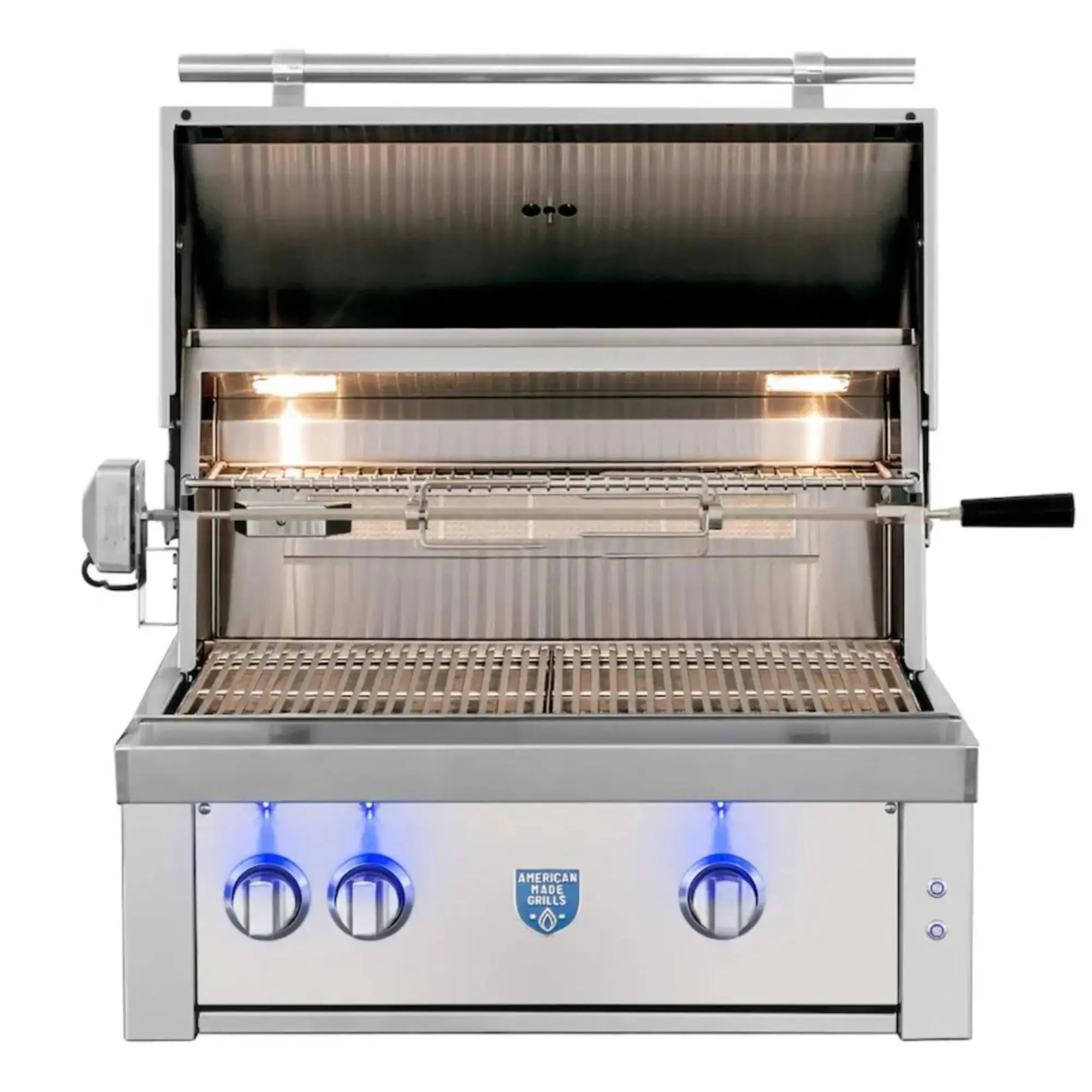 American Made Grills Estate Freedom 30" 2-Burner Built-In Gas Grill — 52,000 BTU w/ Ceramic Briquettes — EST30-FR American Made Grills