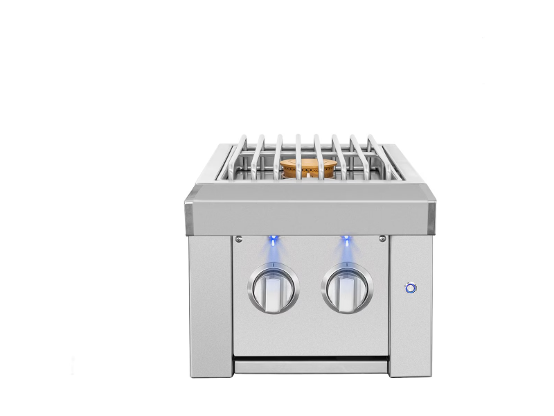 American Made Grills Estate Double Side Burner — 28,000 BTU w/ Independent Controls & LED Lighting | ESTSB2 American Made Grills
