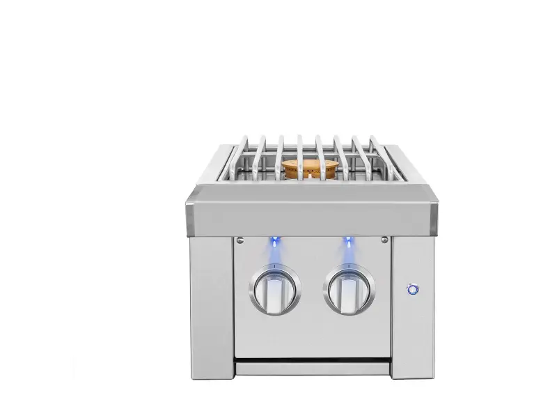 American Made Grills Estate Double Side Burner — 28,000 BTU w/ Independent Controls & LED Lighting | ESTSB2 American Made Grills