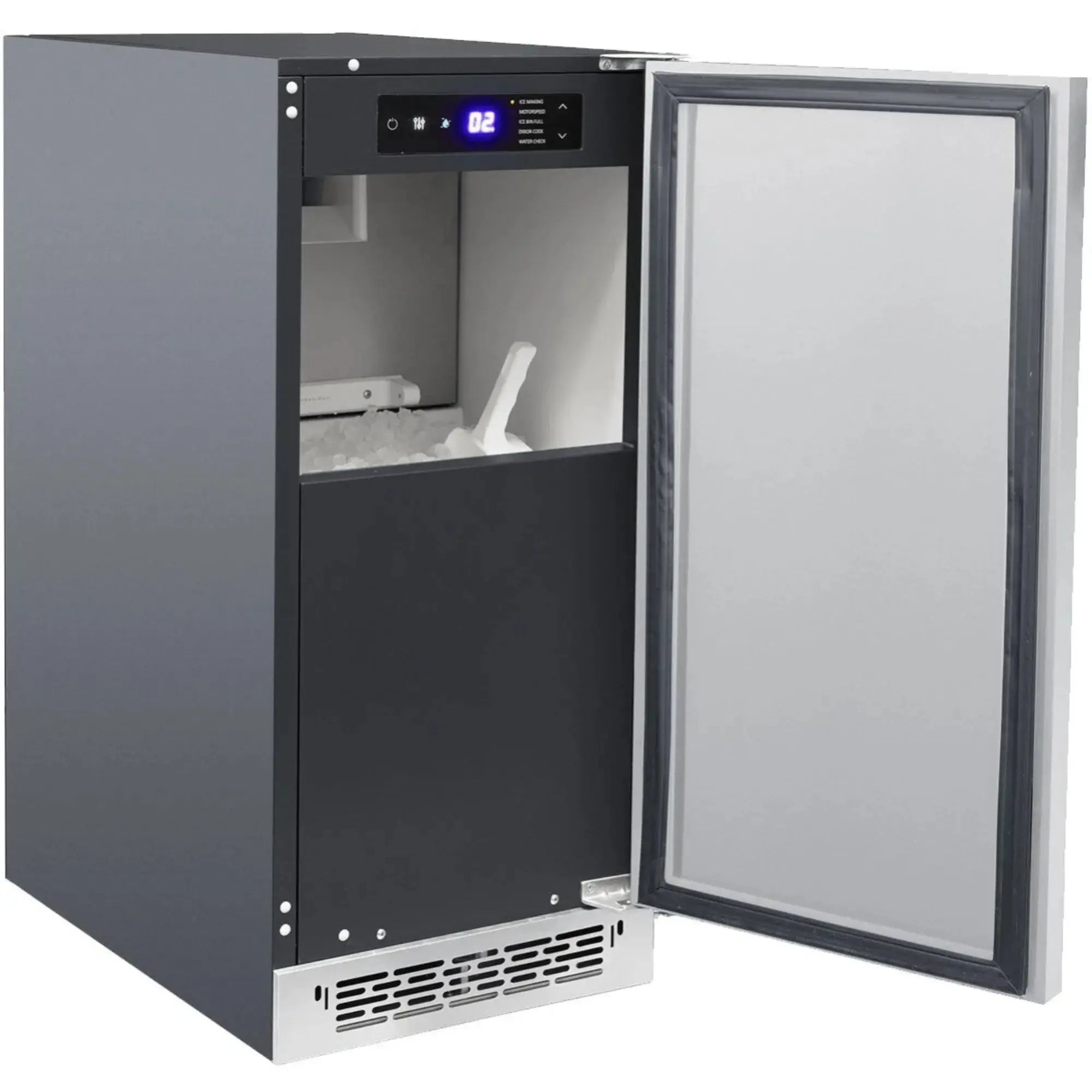 Summerset 15" Outdoor Rated Nugget Ice Maker — 55 lbs/Day, Antimicrobial Filter | IM-15N Summerset