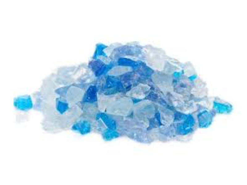Cobalt Classic Fireglass – ½” Crushed (25 lb Tub)