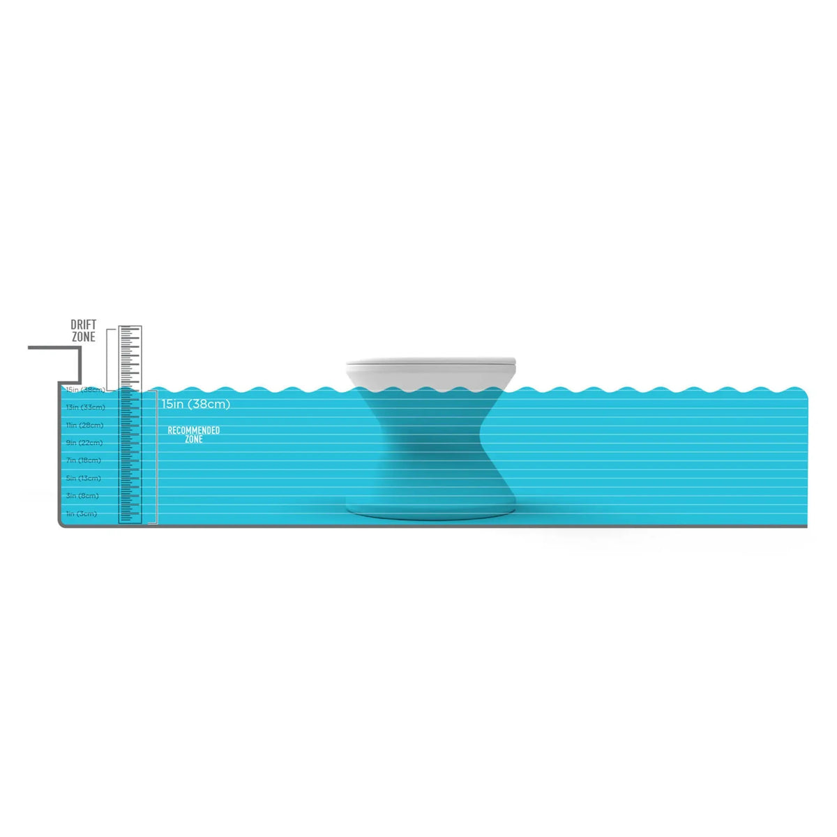 Ledge Lounger Signature Tall Ice Bin Side Table 22" Resin In-Pool Side Table - view 10