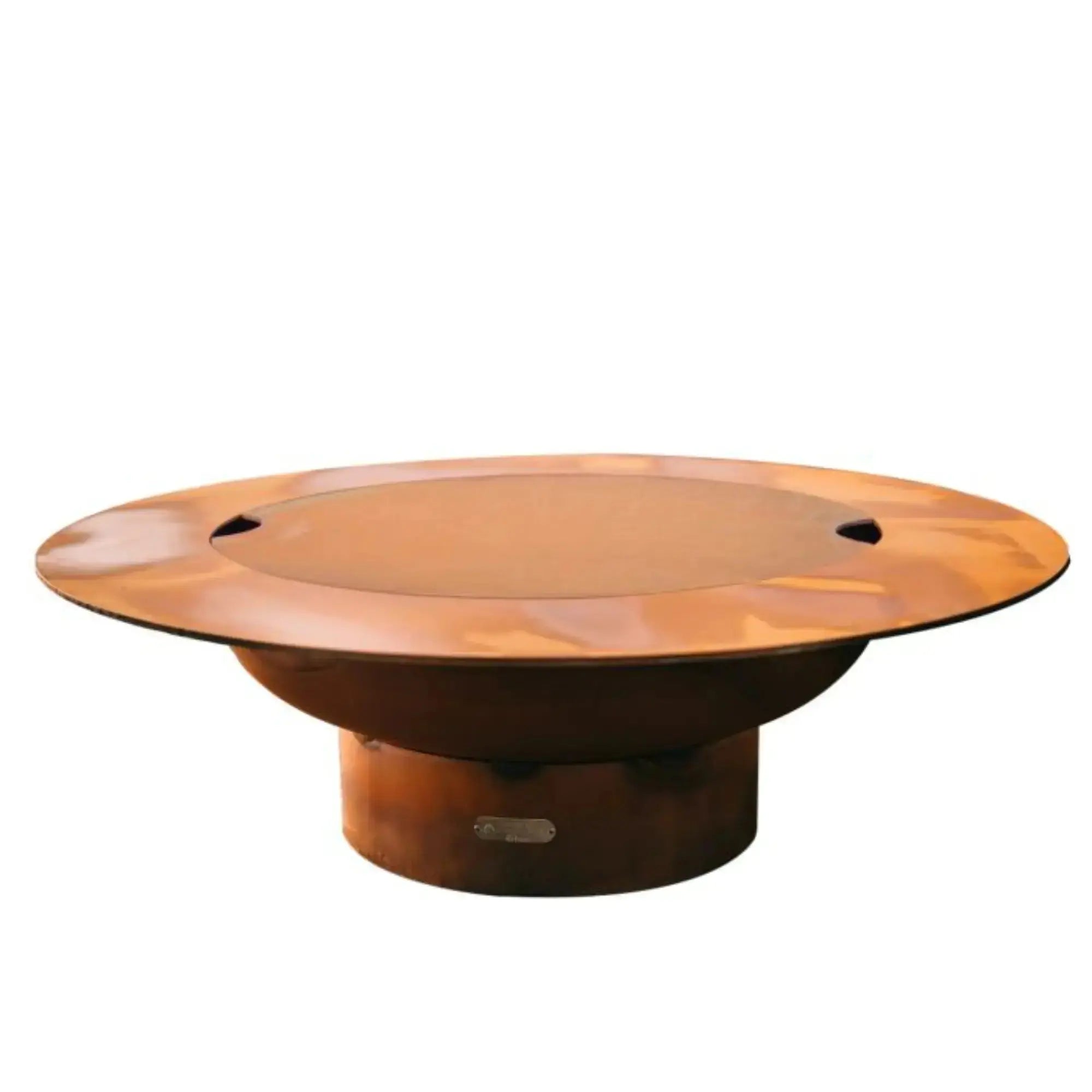 Magnum 54″ Round Gas Fire Pit with Lid – Carbon Steel by Fire Pit Art Fire Pit Art