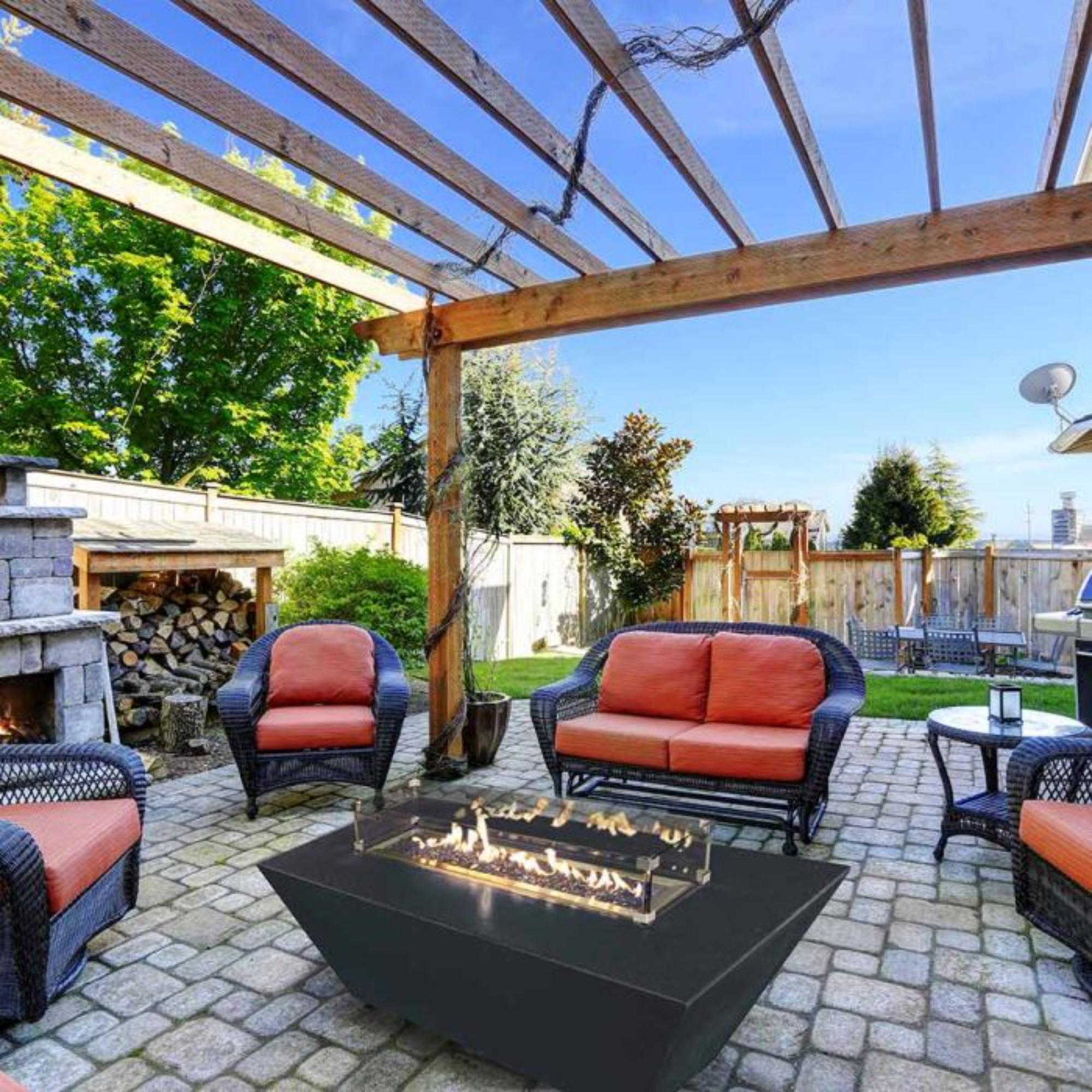 Olympus 60″ Tall Rectangular Concrete Propane Fire Table – Grand Canyon Gas Logs