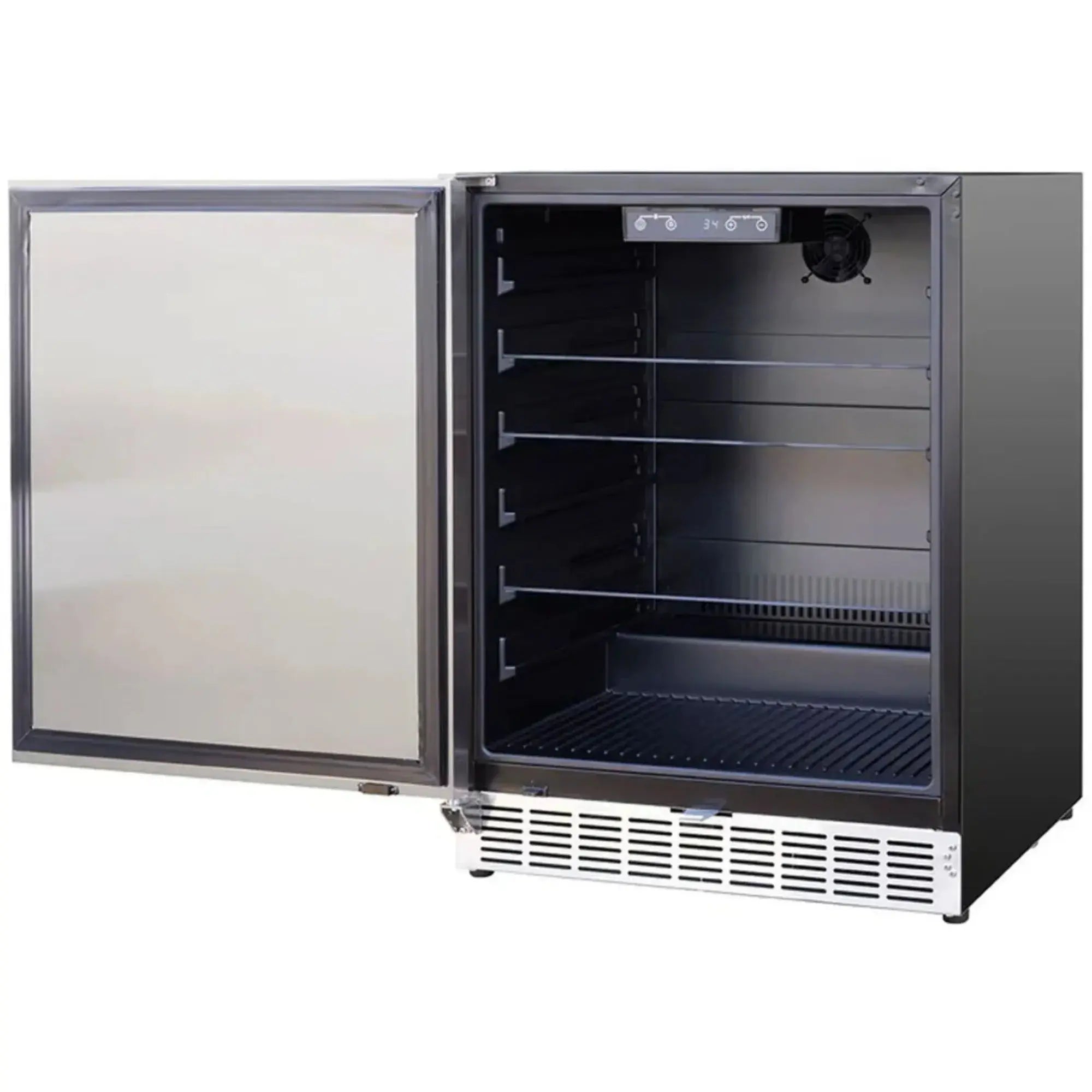 Summerset 24" 5.1 Cu. Ft. Outdoor Rated Refrigerator — Stainless Steel Door — Left-Hinged (Right-to-Left Opening), 161-Can capacity | RFR-24S-AR Summerset