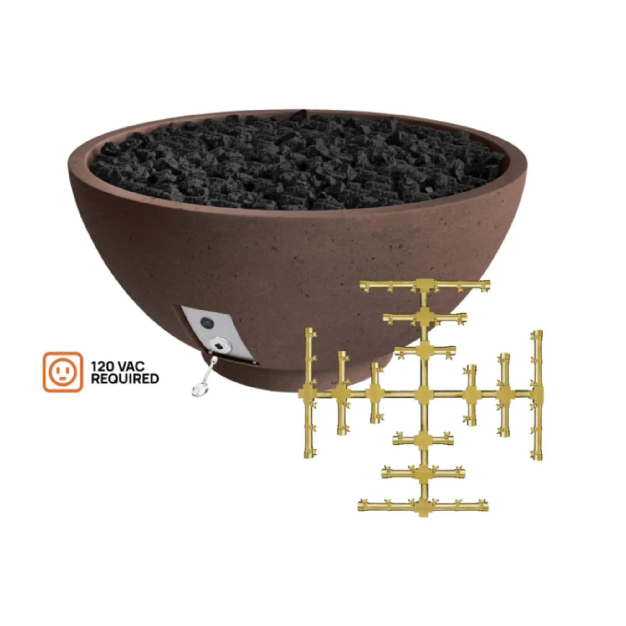 Sanctuary 39″ Round Concrete Gas Fire Bowl – Pro Series by Firegear Firegear