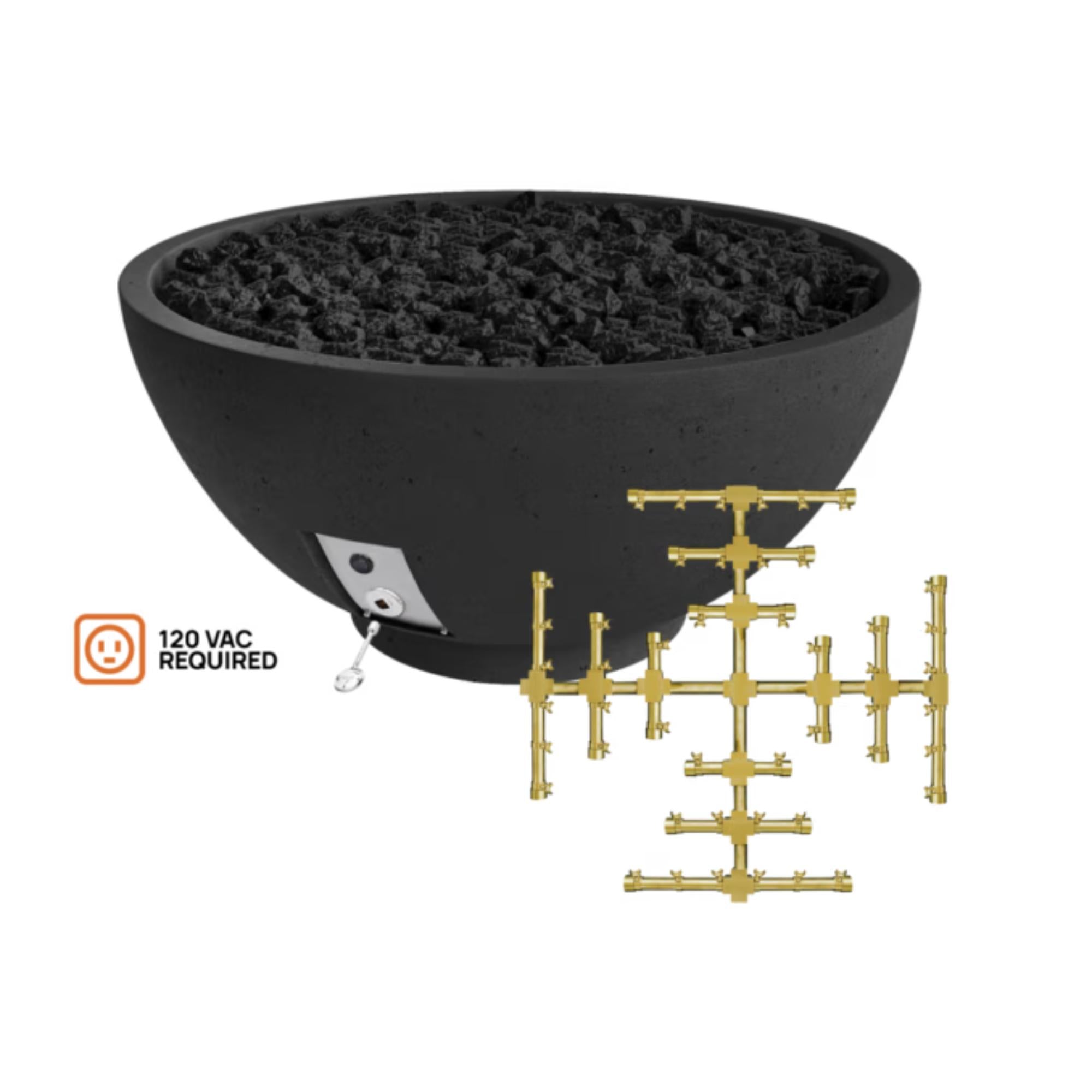 Sanctuary 39″ Round Concrete Gas Fire Bowl – Pro Series by Firegear