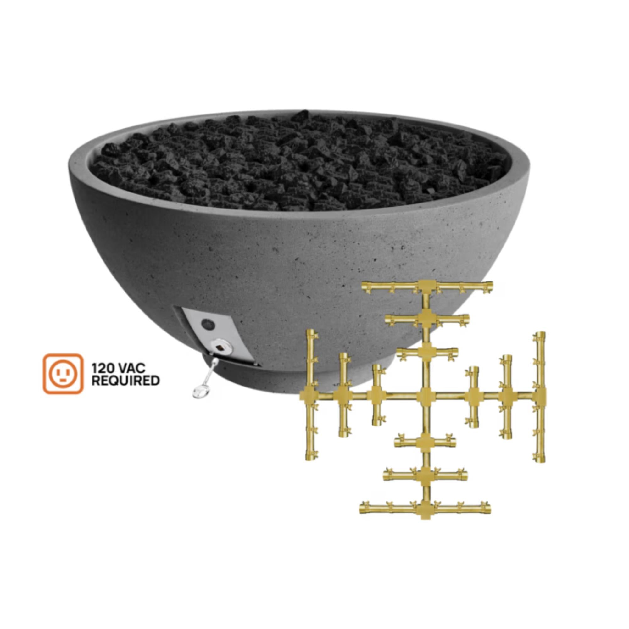 Sanctuary 39″ Round Concrete Gas Fire Bowl – Pro Series by Firegear