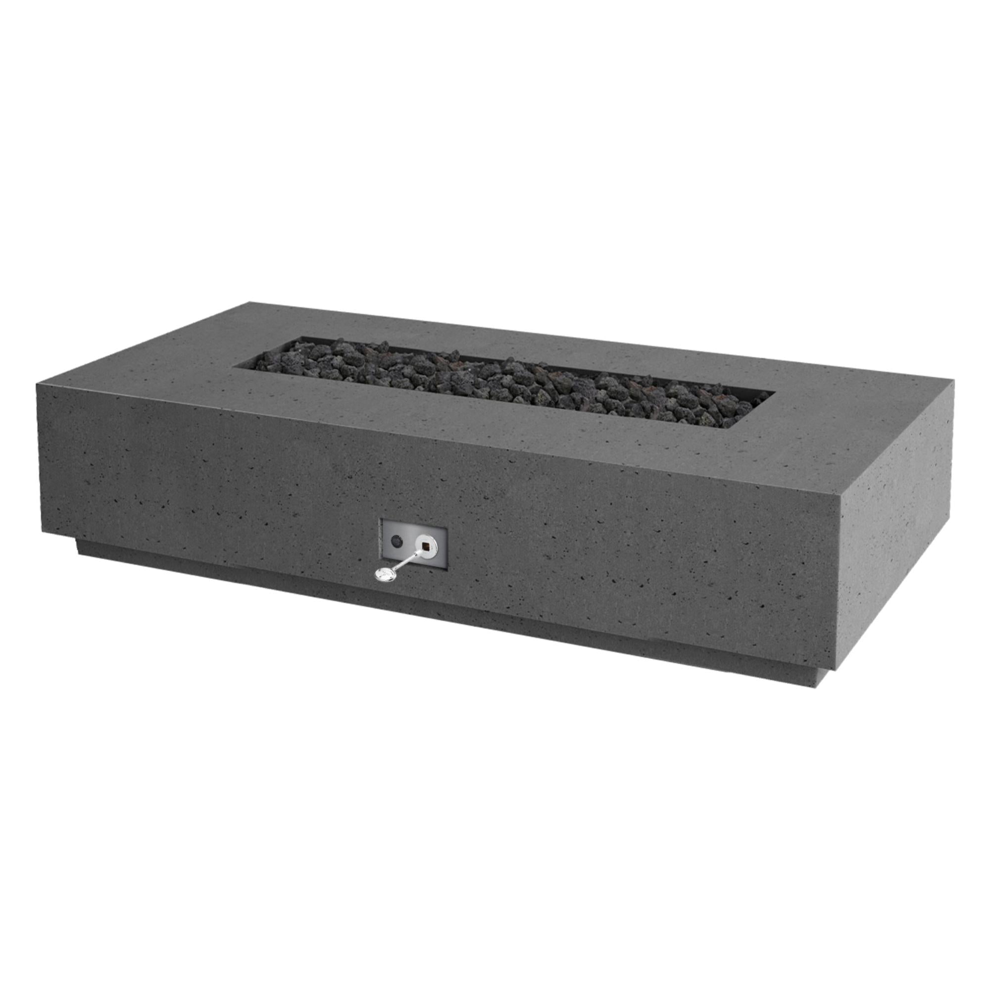 Sanctuary 76″ Rectangular Concrete Gas Fire Table – SAN176 – by Firegear