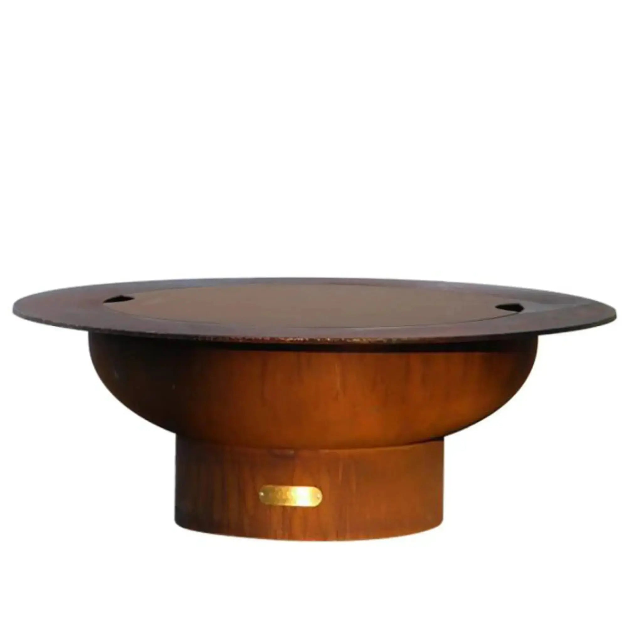 Saturn 41″ Round Gas Fire Pit with Lid – Carbon Steel by Fire Pit Art Fire Pit Art