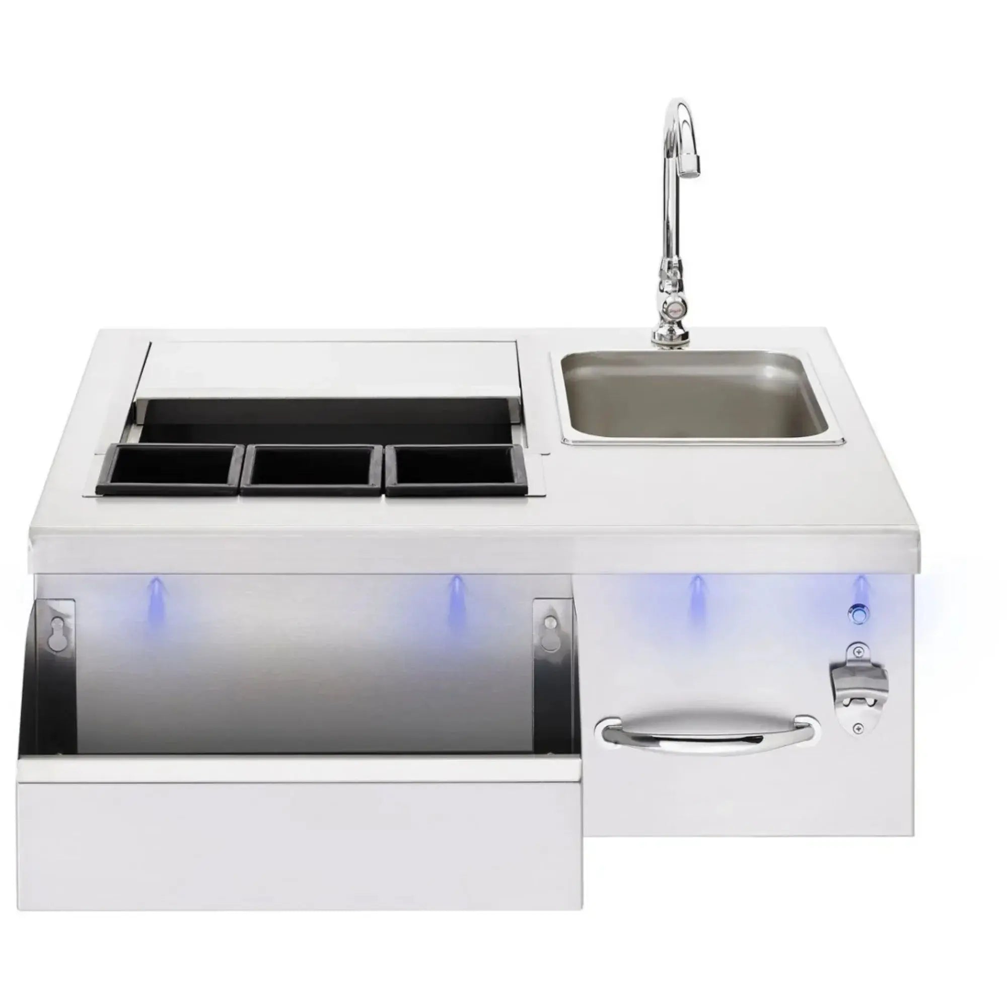 Summerset 30" Built-In Beverage & Prep Station — Ice Chest, Sink, LED Lighting | BC-30L Summerset