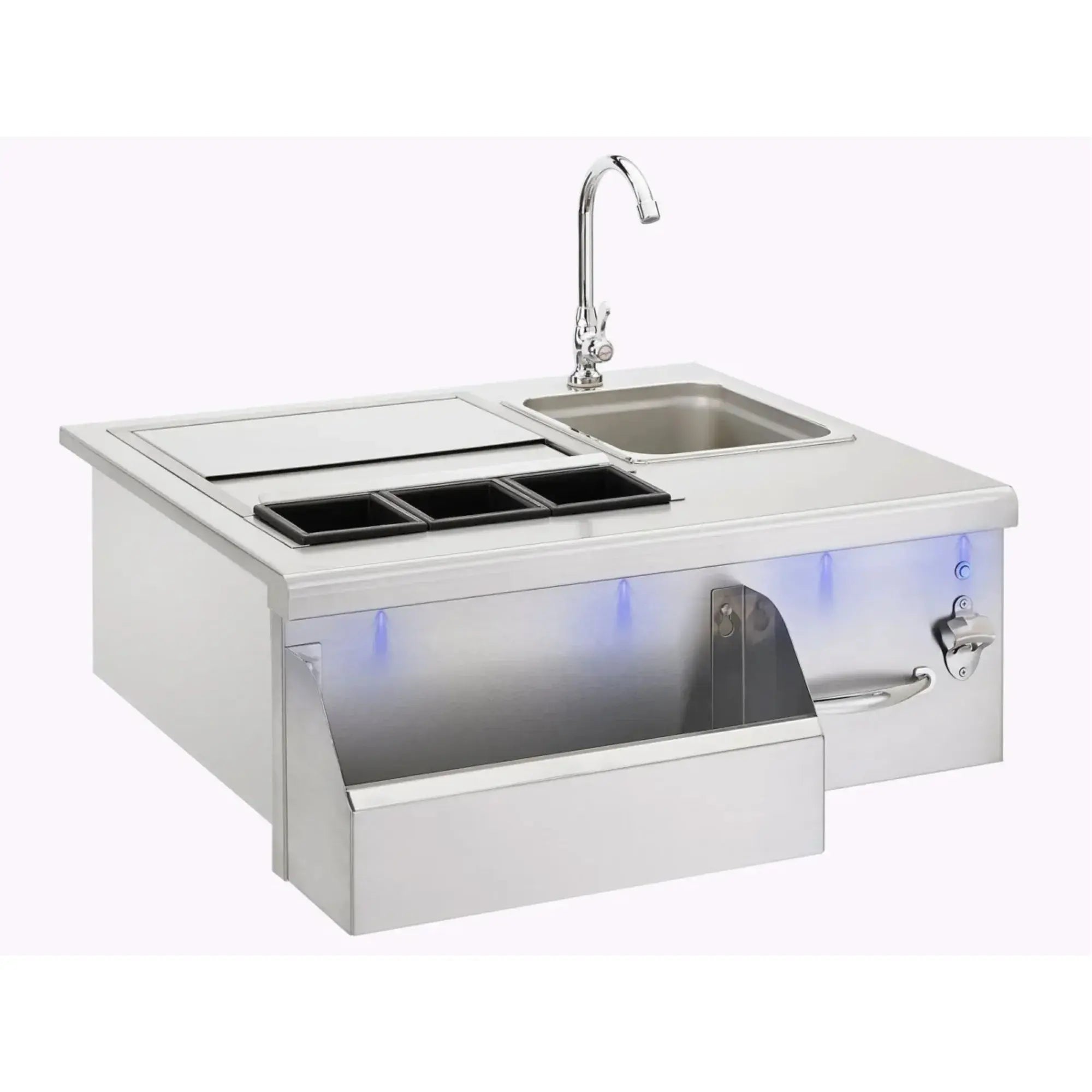 Summerset 30" Built-In Beverage & Prep Station — Ice Chest, Sink, LED Lighting | BC-30L Summerset