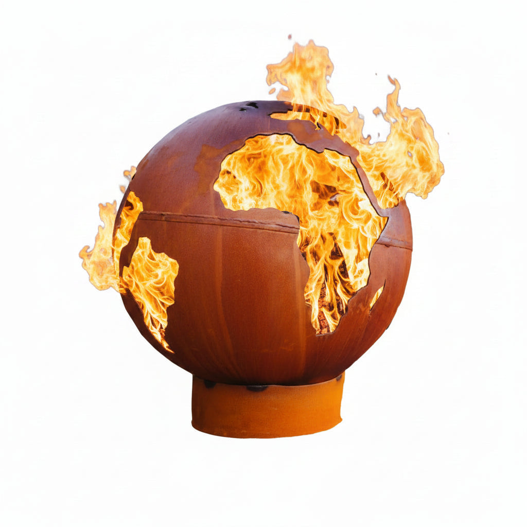 Third Rock 36″ Round Wood Fire Pit – Carbon Steel by Fire Pit Art Fire Pit Art