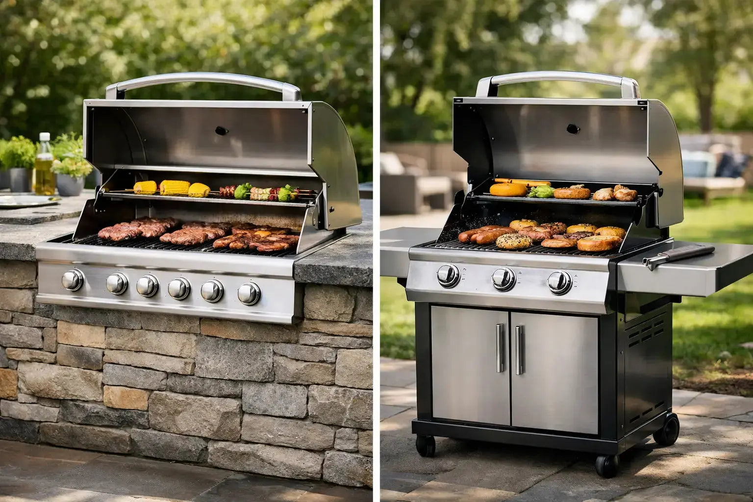 Built In Grill vs Freestanding Grill