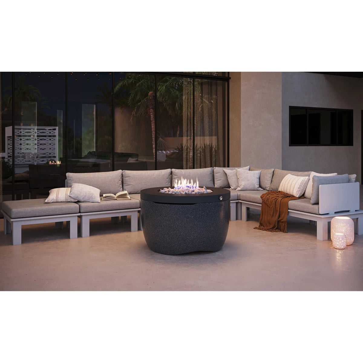 Ledge Lounger Halo 40" Round Propane Fire Pit - 70,000 BTU - view 11
