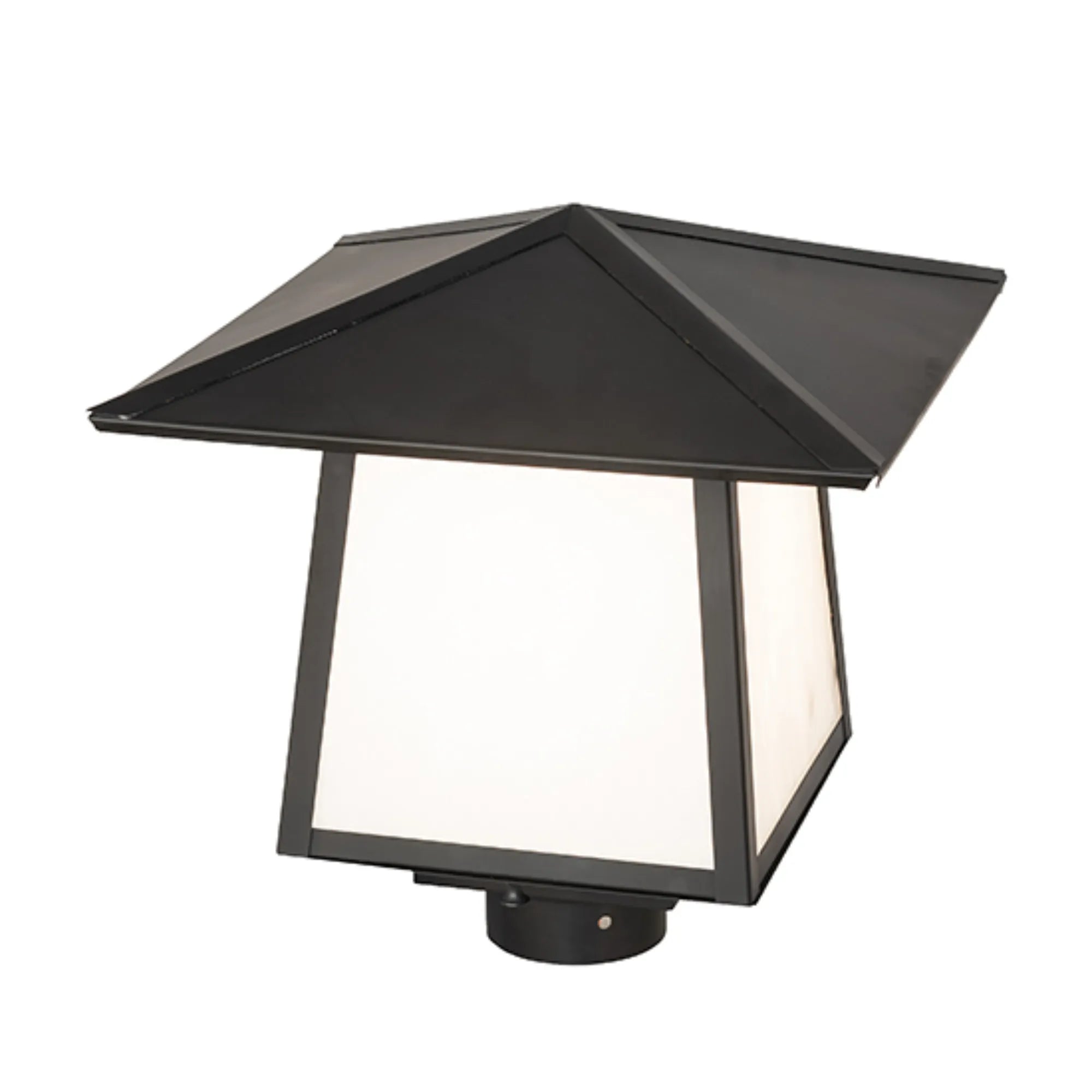 12" Square Stillwater Mission Post Mount – Craftsman Brown – Wet-Rated – Meyda Lighting