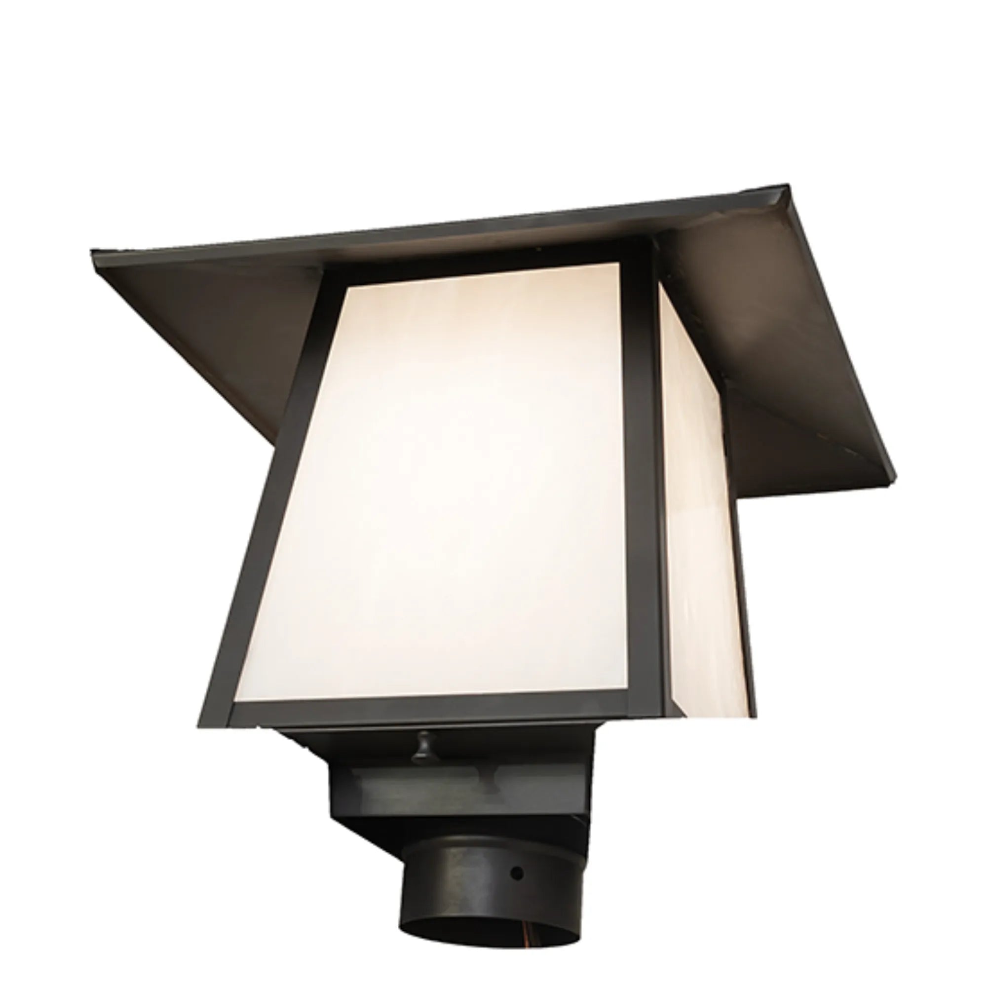 12" Square Stillwater Mission Post Mount – Craftsman Brown – Wet-Rated – Meyda Lighting