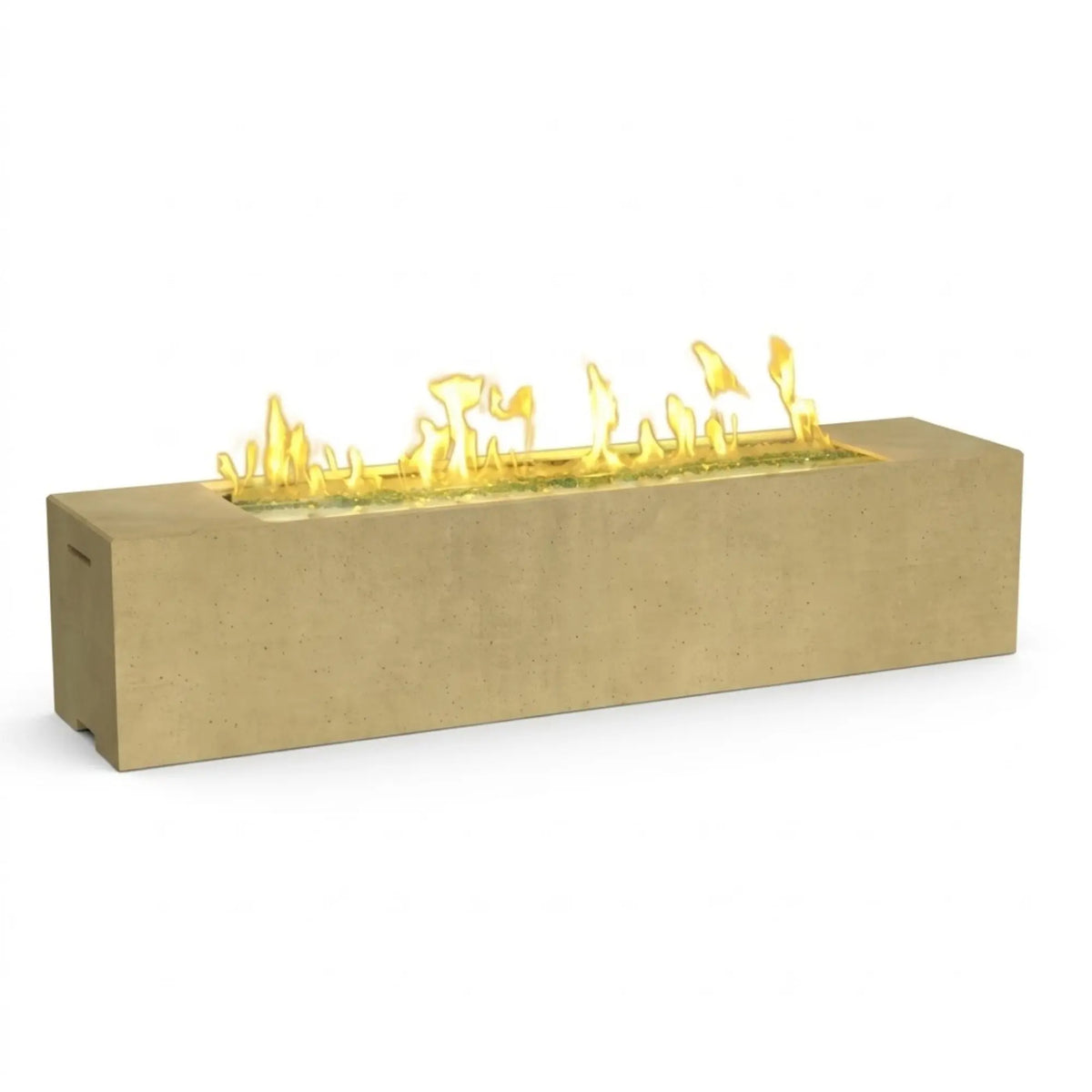 American Fyre Designs Milan Low Linear 72" GFRC Gas Fire Pit Table American Fyre Designs