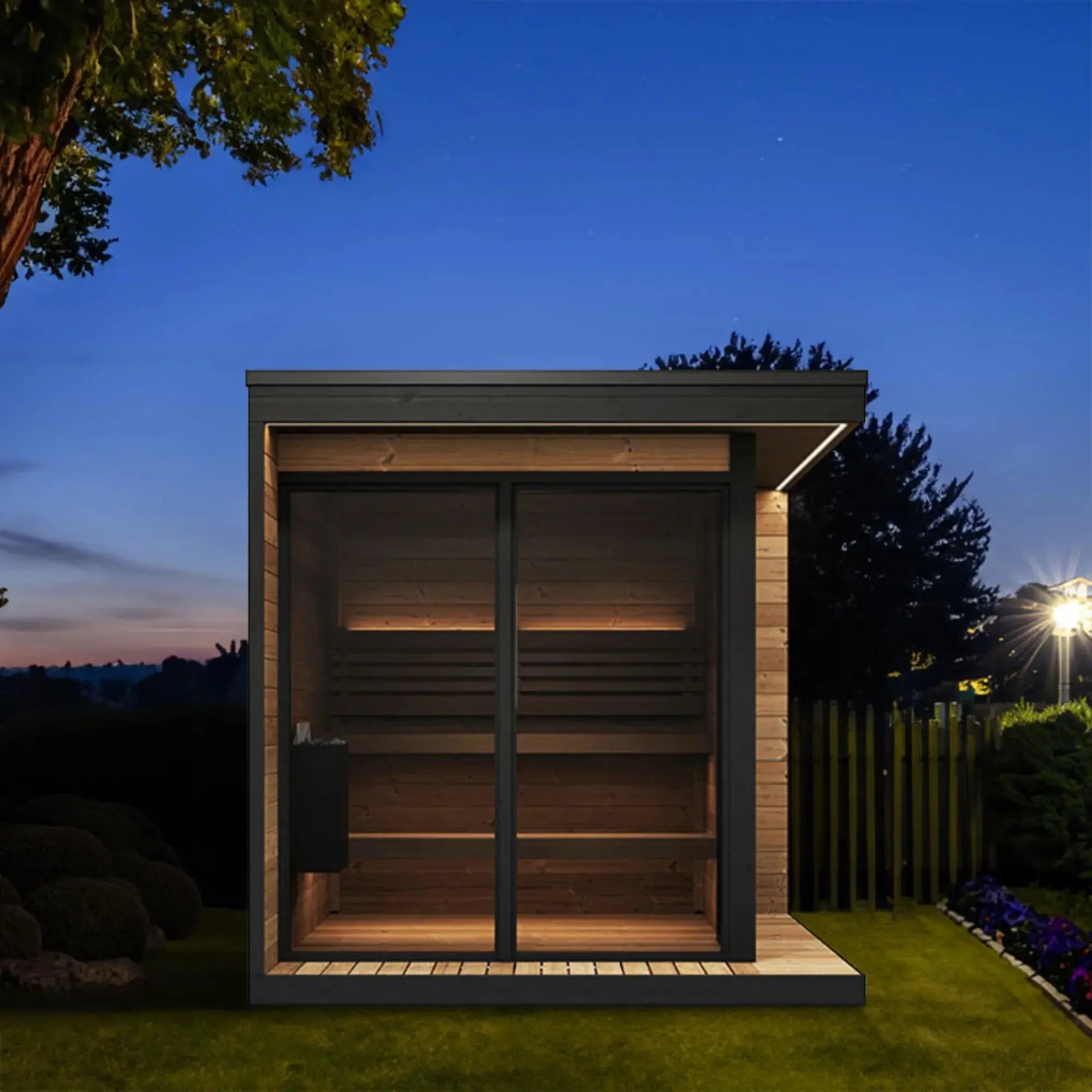 SaunaLife Model GL6 Garden Luxury Series Outdoor Home Sauna Kit SaunaLife