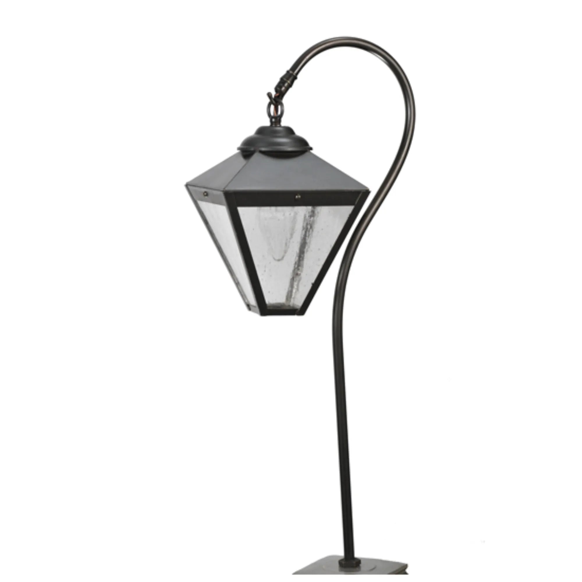 25" High Newport Sheperd's Hook Landscape Fixture – Craftsman Brown – Wet-Rated – Meyda Lighting