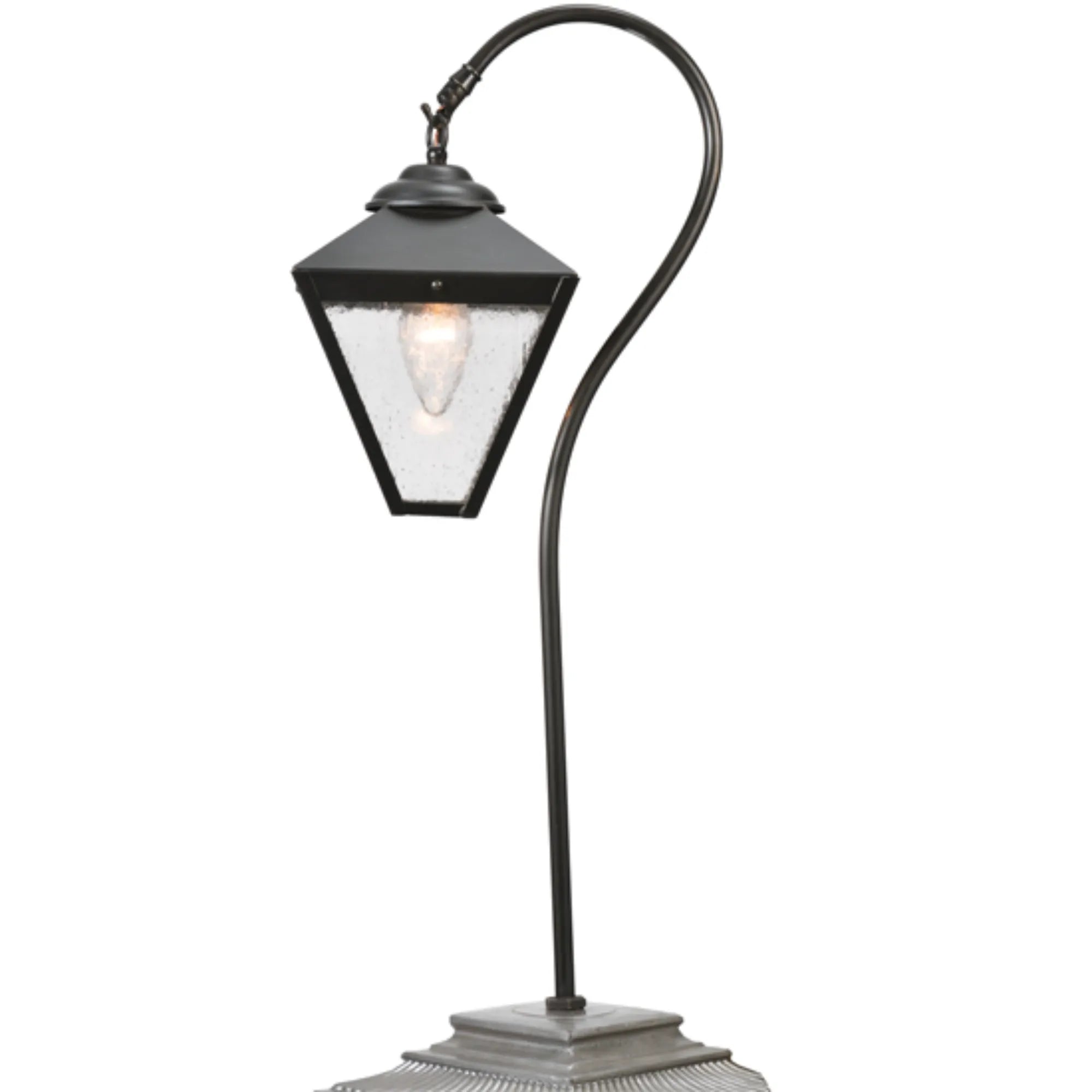 25" High Newport Sheperd's Hook Landscape Fixture – Craftsman Brown – Wet-Rated – Meyda Lighting