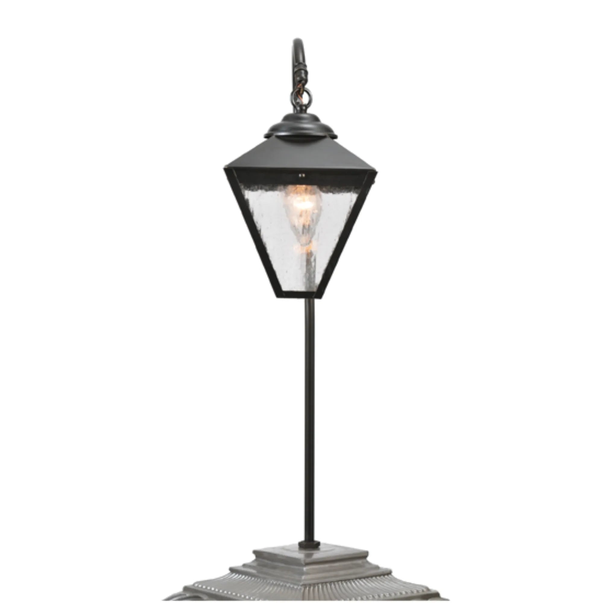 25" High Newport Sheperd's Hook Landscape Fixture – Craftsman Brown – Wet-Rated – Meyda Lighting